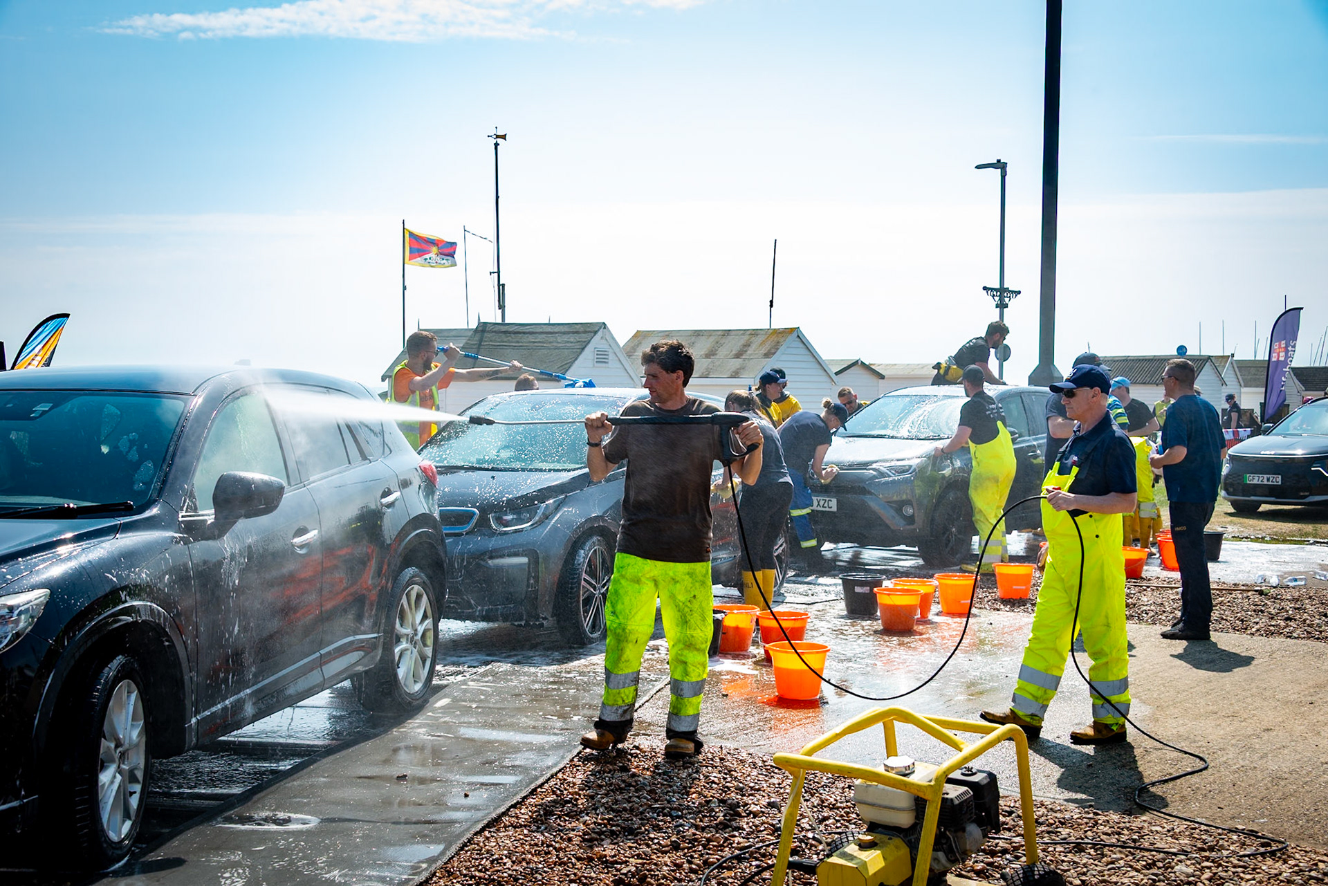 The annual RLNI Charity Car Wash at Walmer Lifeboat Station, 2nd May, 2025. 