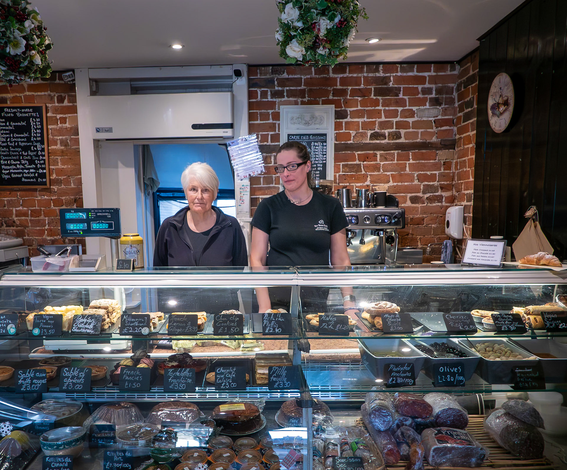 Wendy and Jen at the NoName French Deli, High Street, Deal, 6th December.