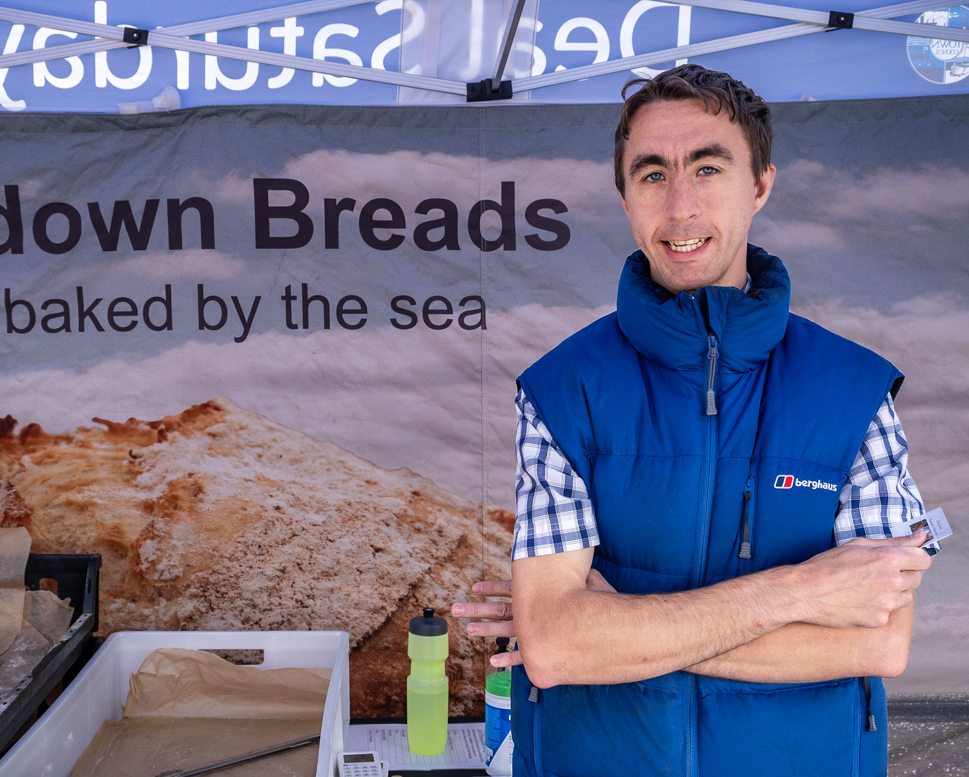 Richard who runs Kingsdown Breads at the Deal Market.