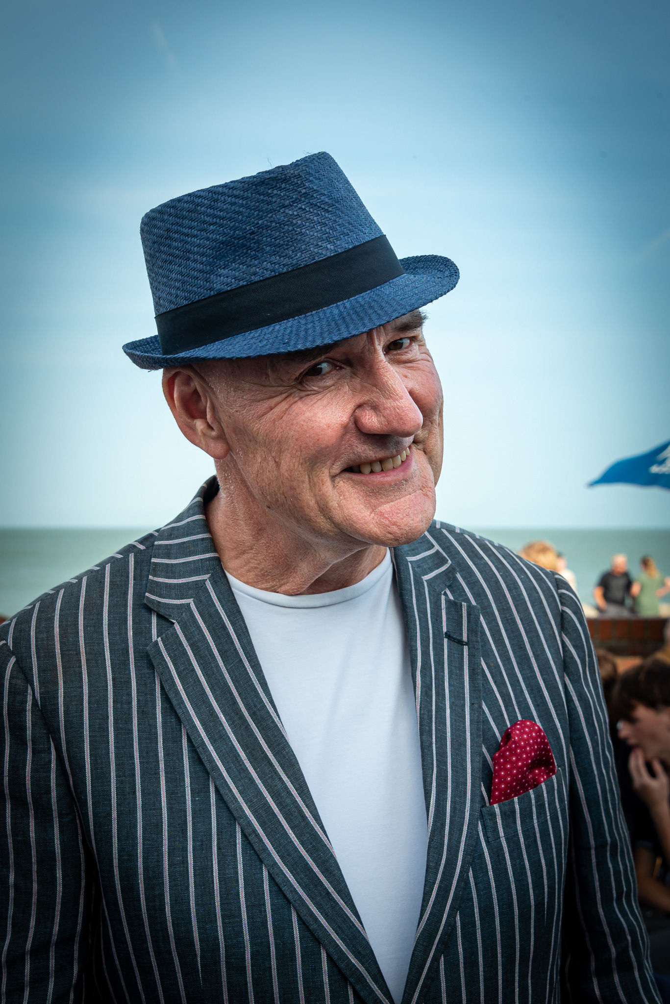 Tony at the Bank Holiday Rock Concert, Kings Head, Port Arms and Dunkerleys, Beach Street Square, 26th August, 2024.