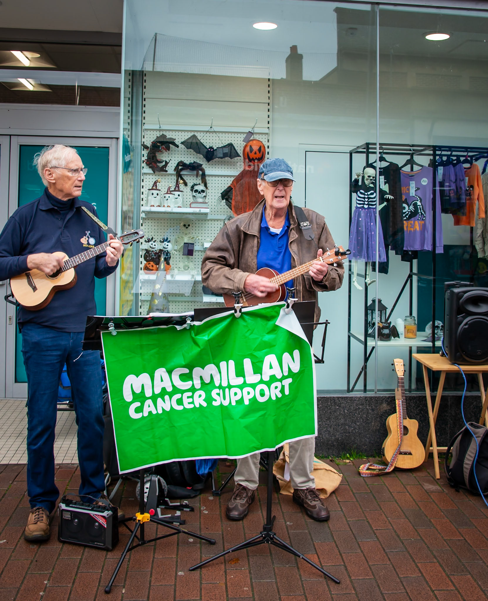 The Rollers, busking for Macmillan Cancer Support. 26th October, 2024.
