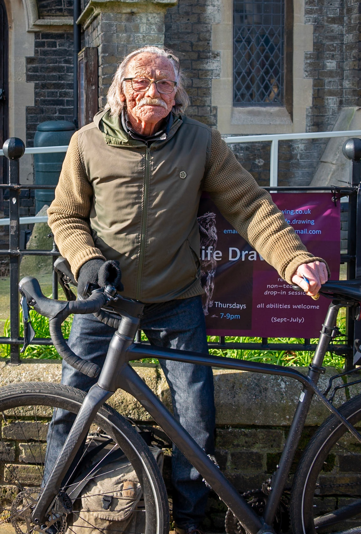 Terence, a decorator. Landmark Centre, High Street, 1st February, 2025.