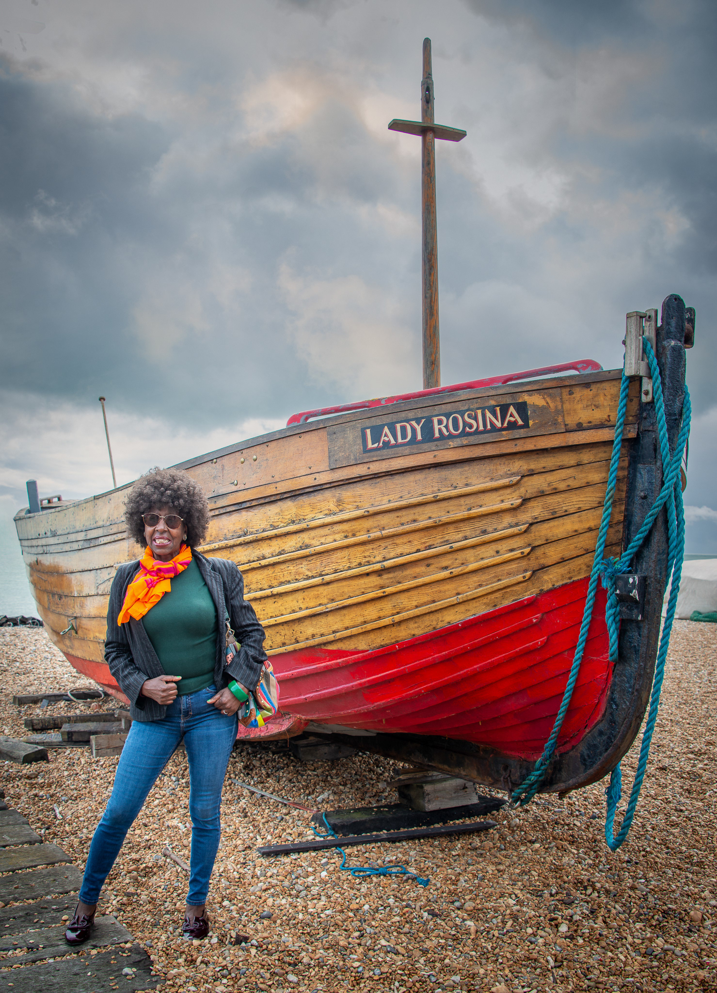 Lizabete, a local lady originating from Brazil. Deal seafront, 7th June, 2025.