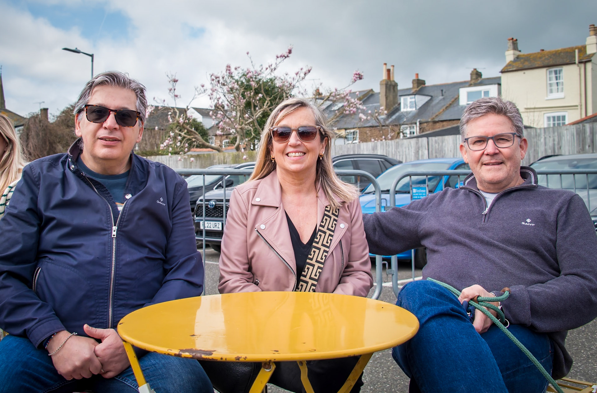 Mario, Shiela and Gary taking a coffee break at Deal Market, 16th March, 2024. 
