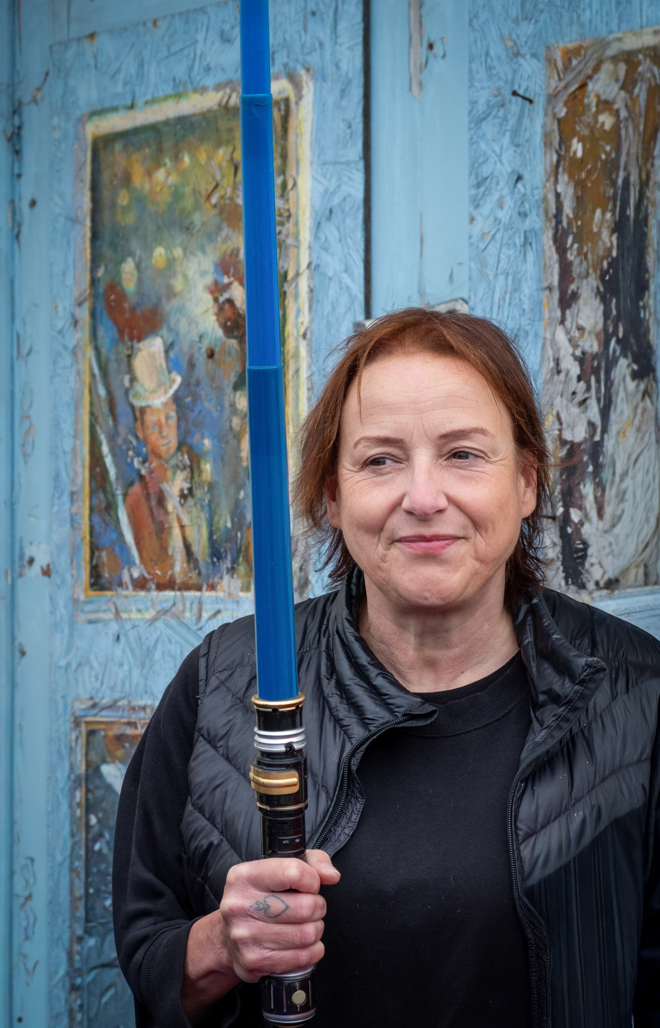Kathryn Reilly at the Re-Open The Regent protest, 4th May, 2026. Prince of Wales Terrace, Deal Seafront. May the fourth be with you!  https://www.reopentheregent.com/