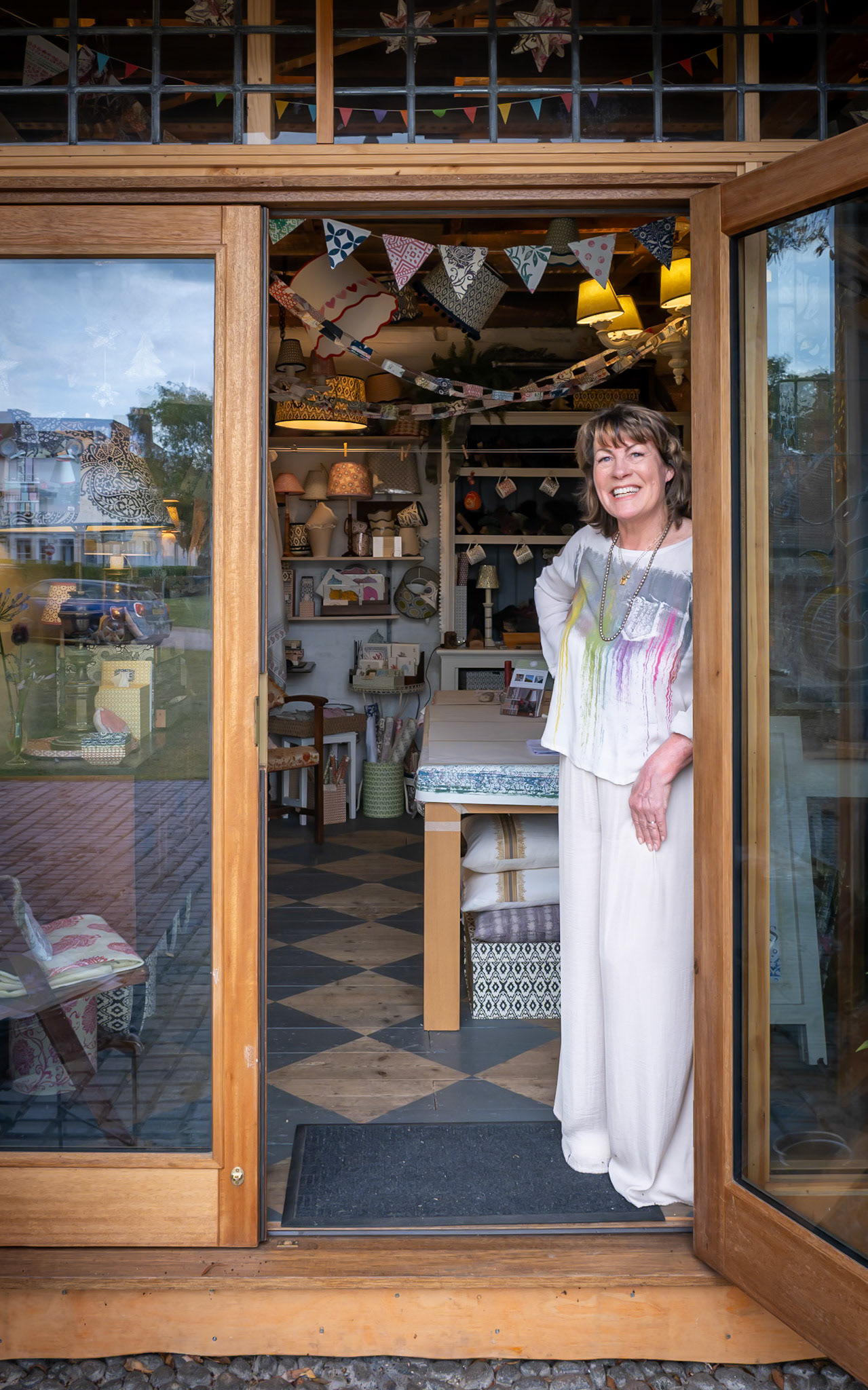 Trudy Savin, founder of Yately Papers at the Studios on the Green. www.yatelypapers.co.uk