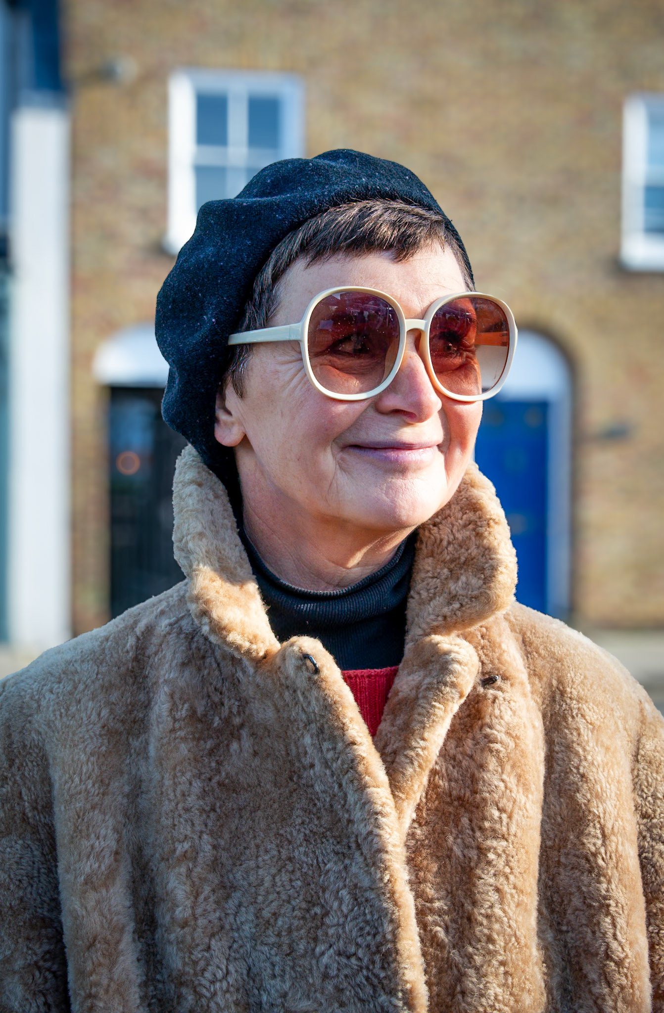 Trish, a gardener. Outdoor coffee at Real Deal Roasters, Deal Market, 25th January, 2025.