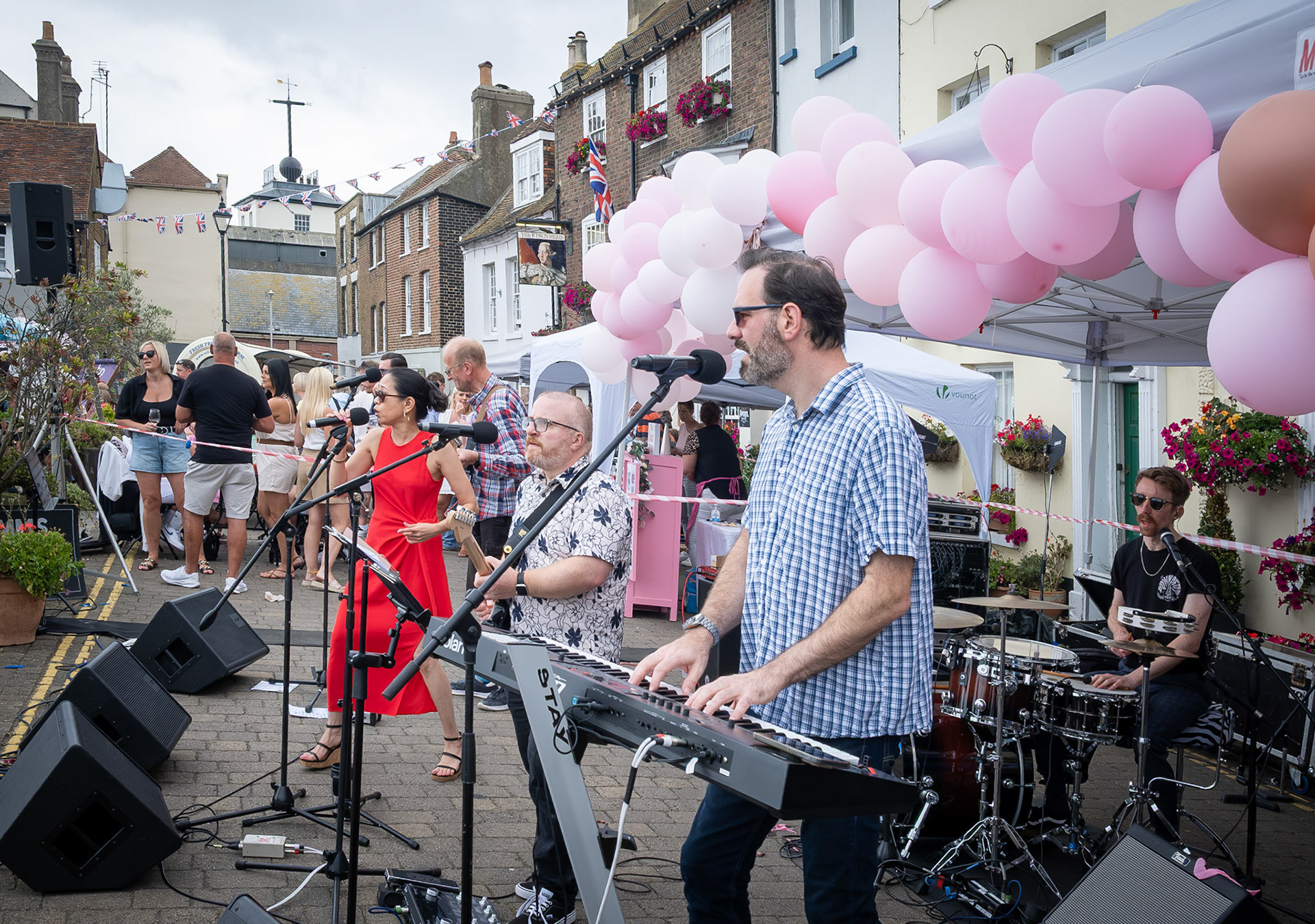 Jaydee leading the band Groove Shack, Martha Trust Charity Concert, Deal, 3rd August, 2025.