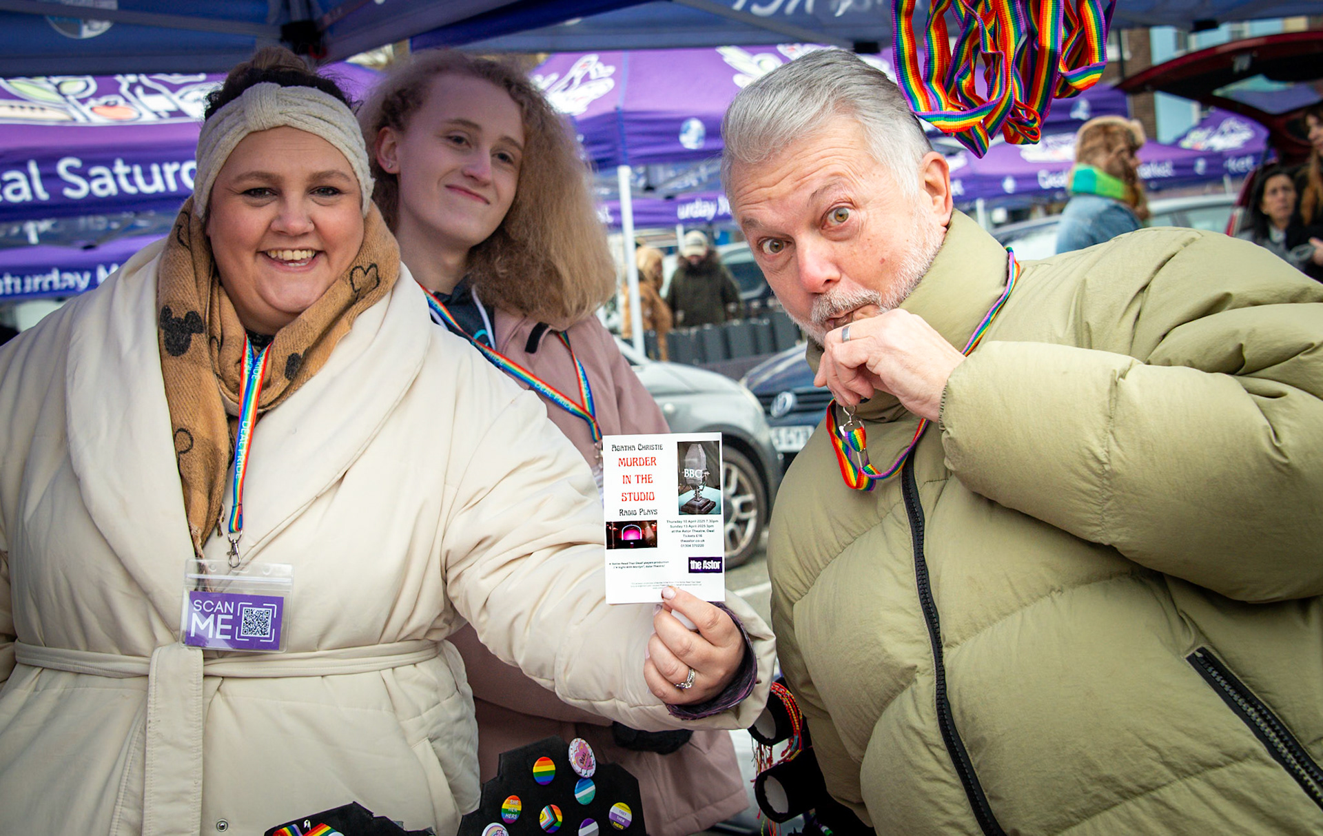 Gary, a performer of musical theatre currently taking part in Murder In The Studio at the Astor Theatre. Deal Market, Saturday, 18th January, 2025.