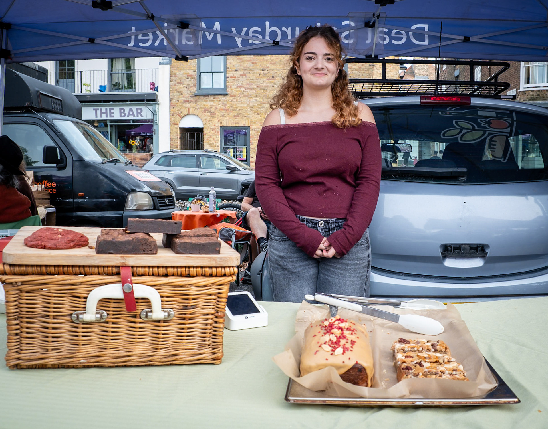 Alexia who works at the Eat & Mess stall, Deal Market, 3rd November, 2026.
