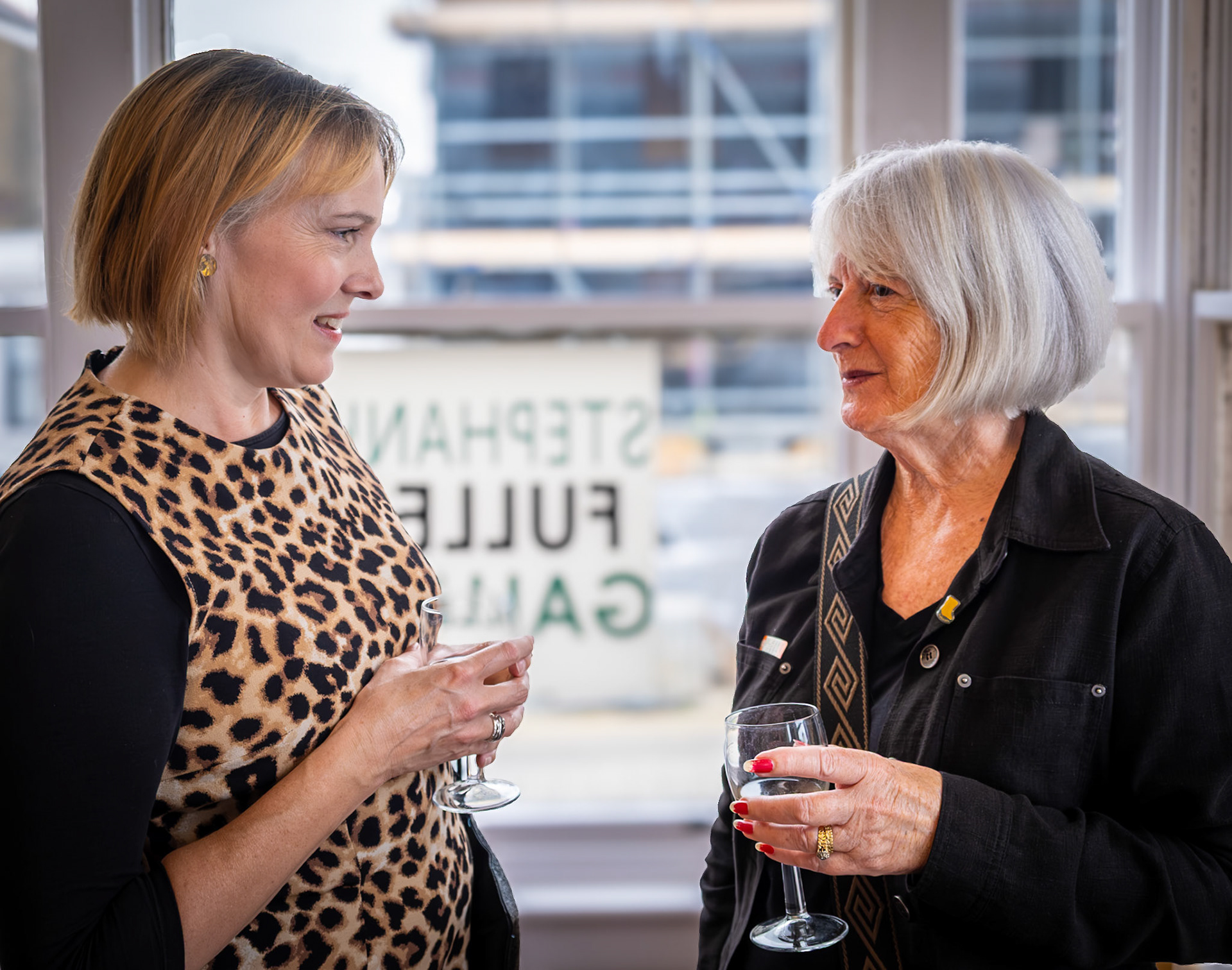 Victoria and Sue at the launch of Stephanie Fuller's Gallery, Walmer Castle PH, 11th October, 2025. Victoria is a Harpist and Sue OBE, is Head of Pegasus Charity.