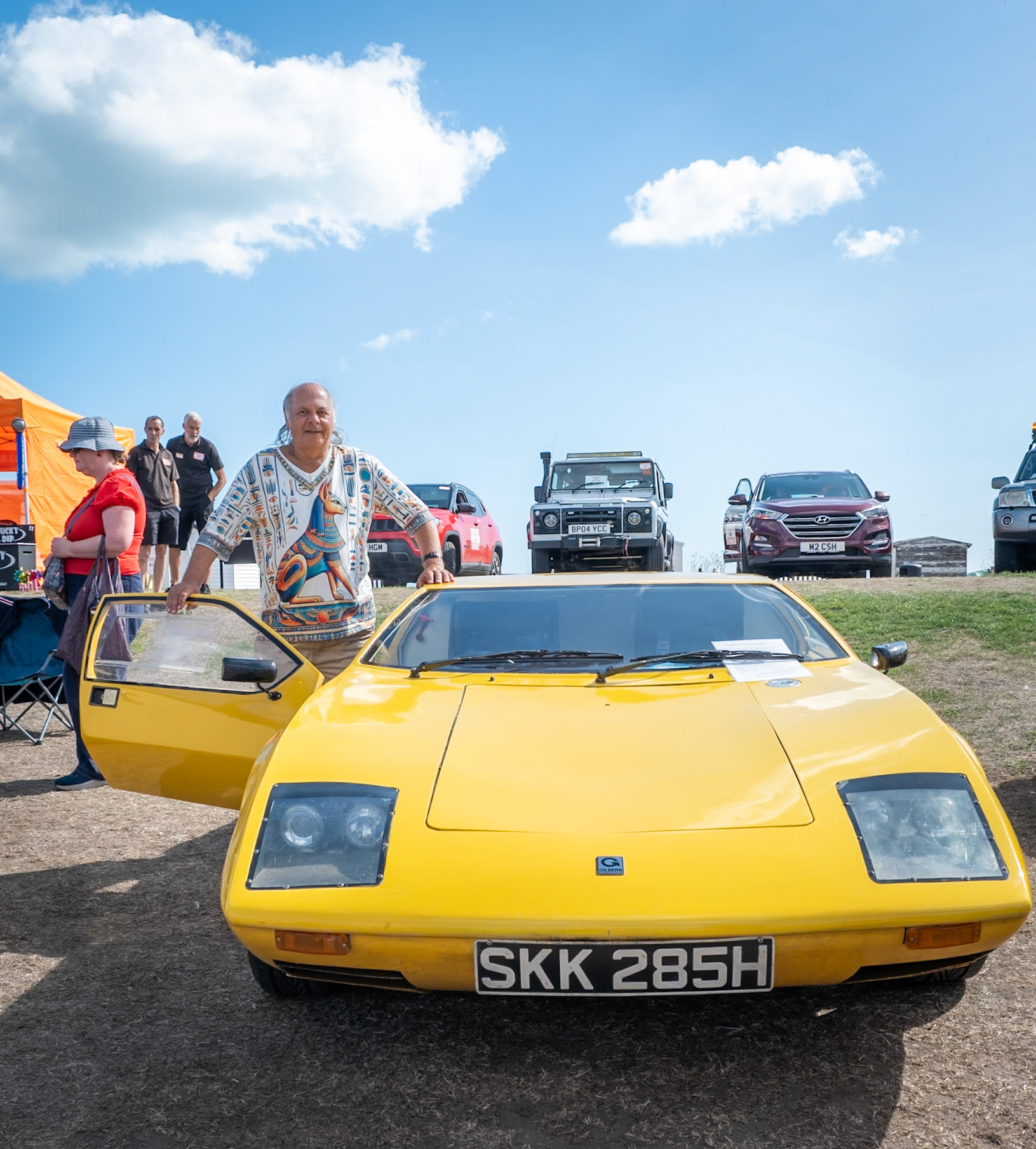 Gordon showing off his Gilbern t11 Prototype at Walmer Car Rally, 5th September, 2026.