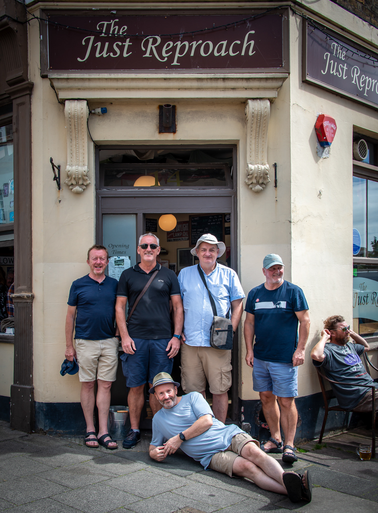 Joe Navin and his DFL scouse friends (Down From Liverpool). The Just reproach, 10th August.