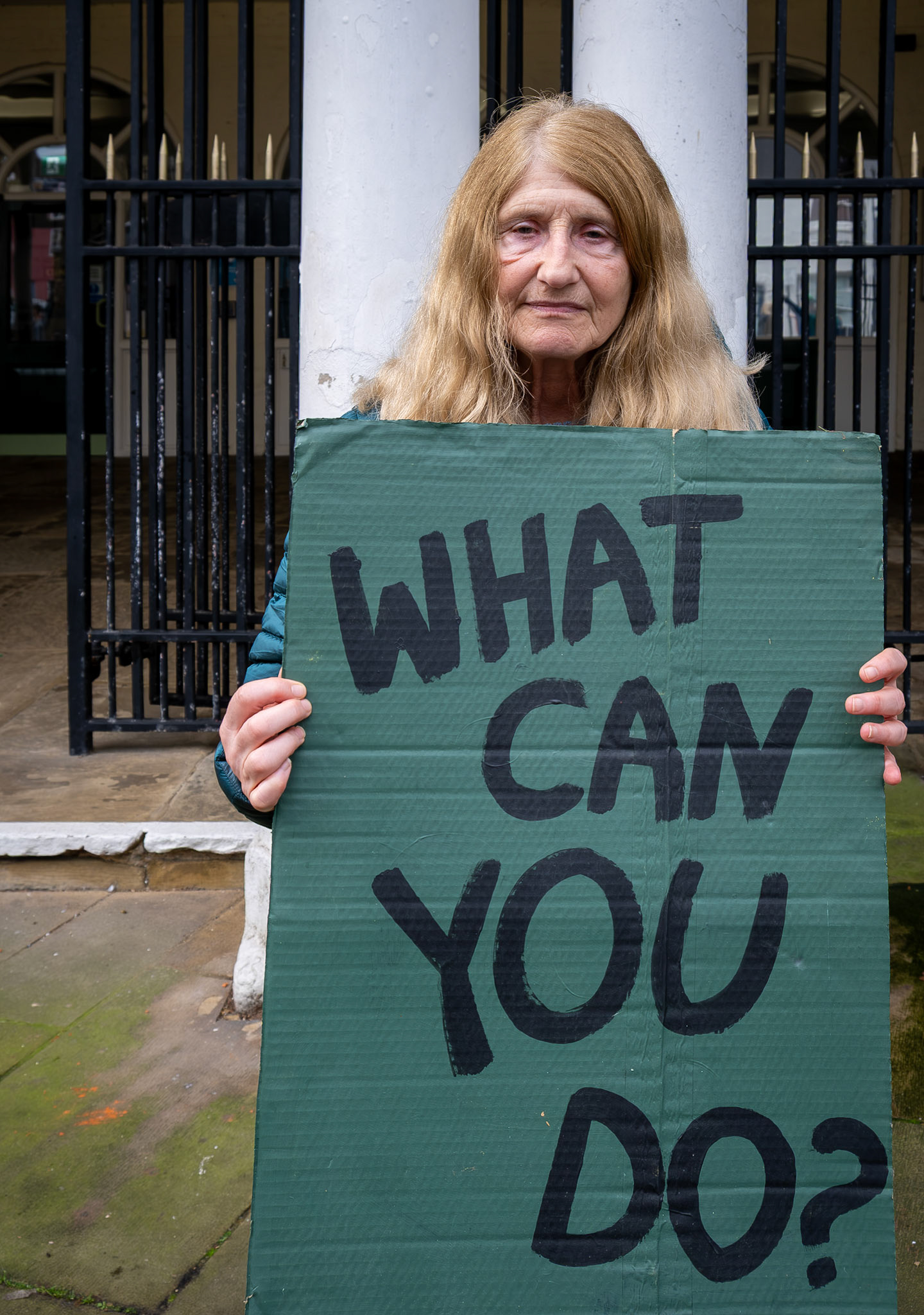 Francine campaigning against our worrying dependence on plastics, Climate Day, Deal Town Hall, 18th November, 2025.