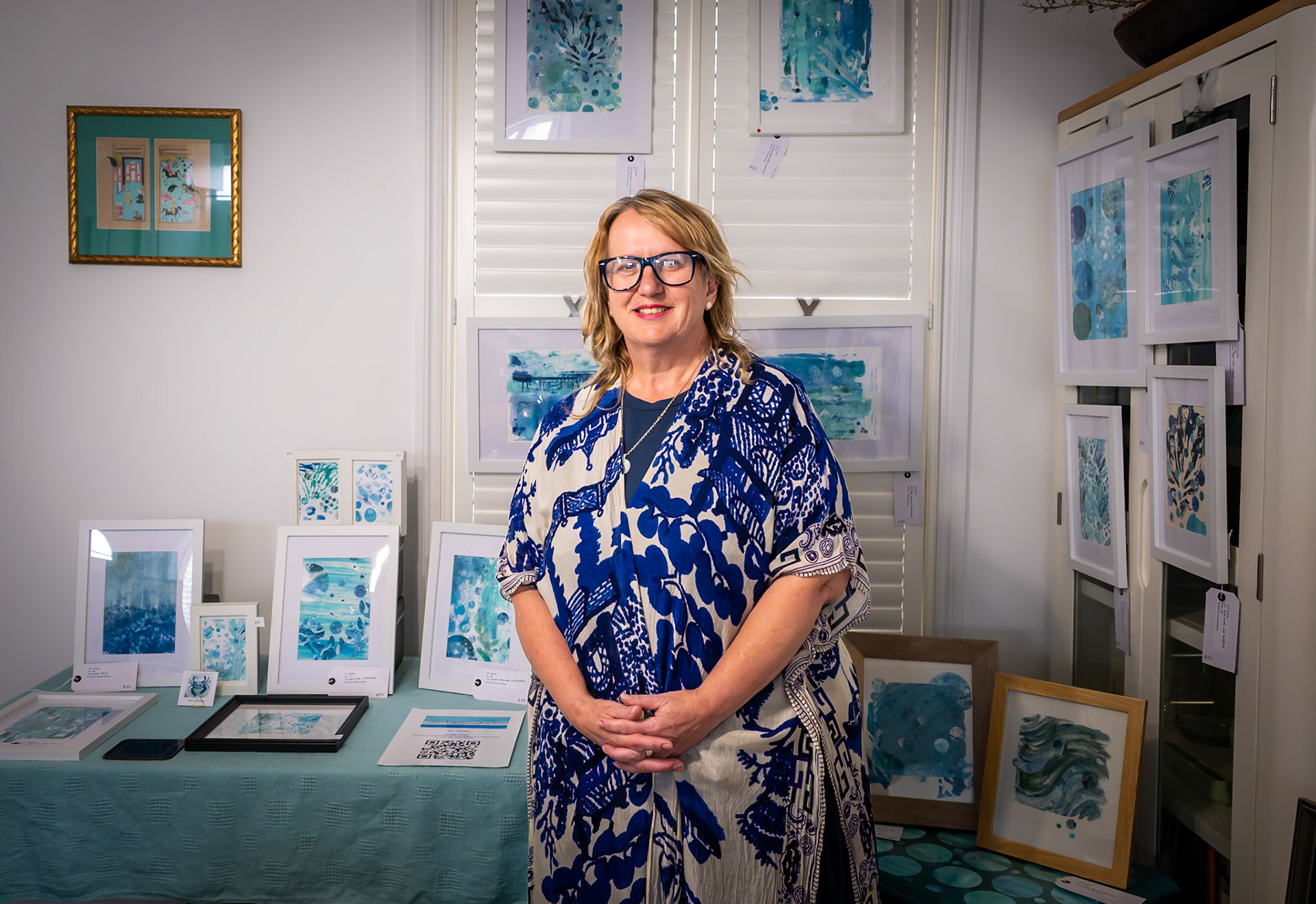 Sue Savage, mixed media.