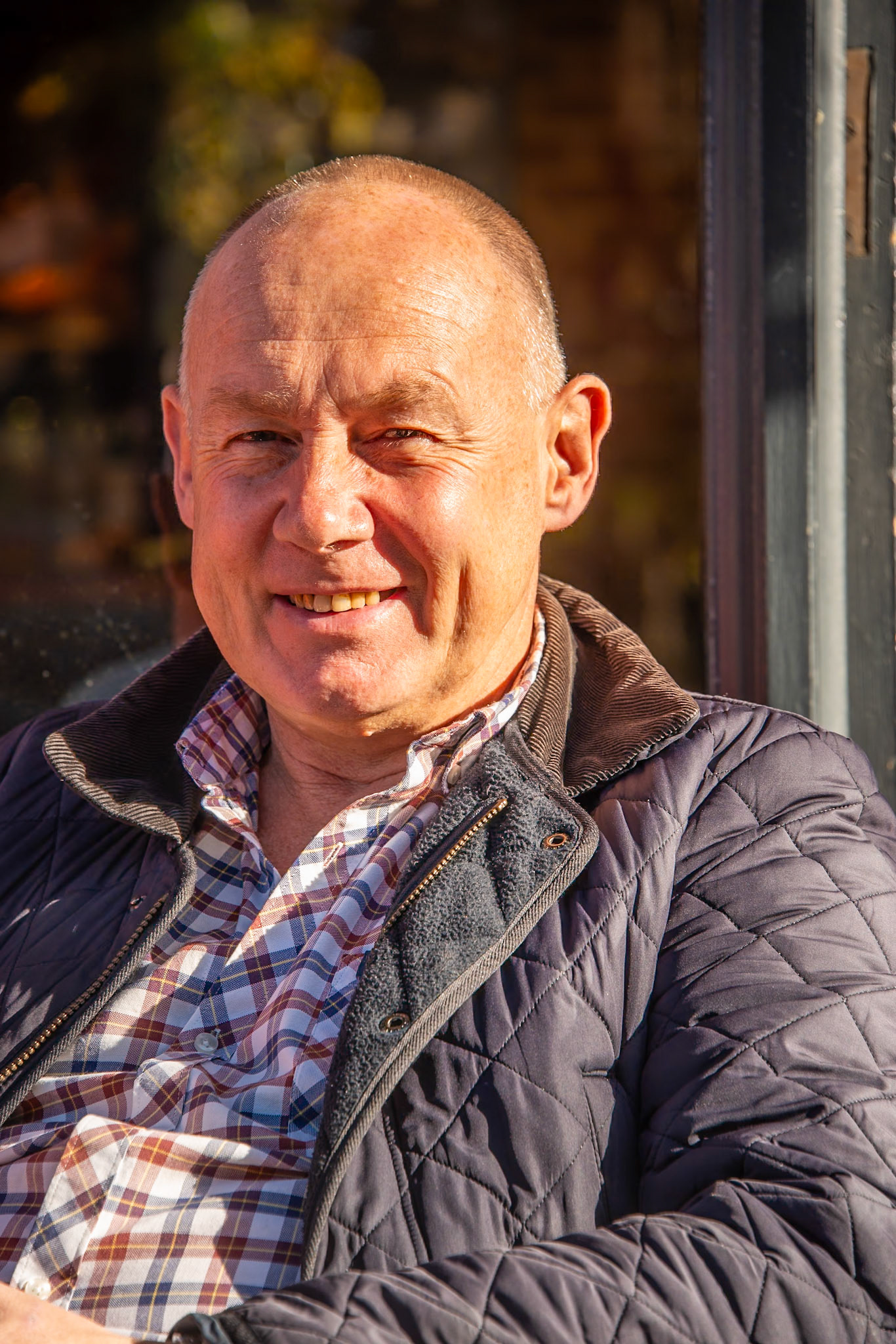 Steve having coffee at Hope and Lane, Deal High Street, 1st November, 2025. Steve is a Regional Manager for the Motor Fuel Group.