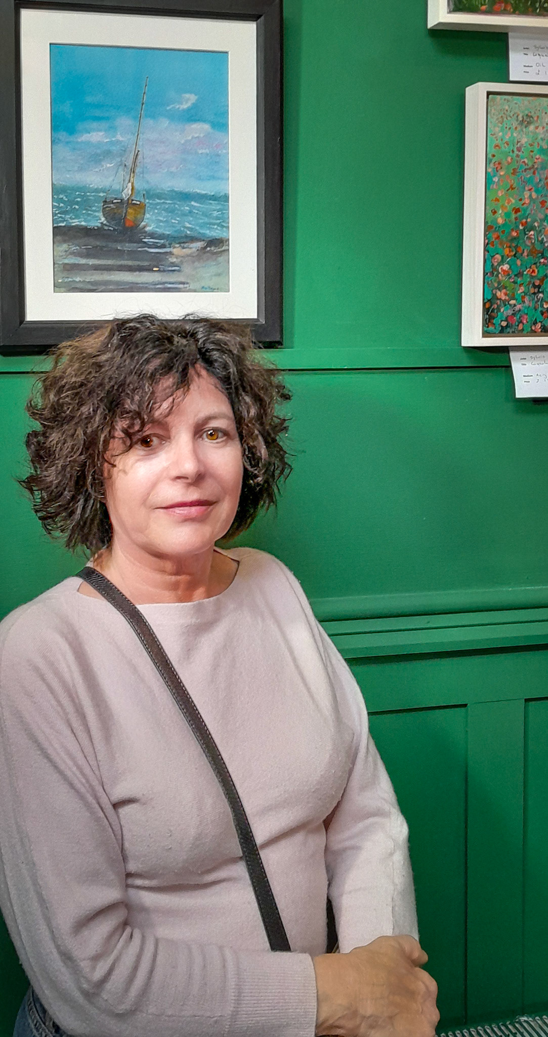 Sylvie Hartley, a lanscape painter who grew up in the impressionist area next to the river Seine. In Deal and its environs, she likes to paint the sea and its changing skies and 'catch those furtive moments where colour and light produce emotions'. Private viewing, SEAs Gallery, Astor Theatre, 2nd April, 2025.
