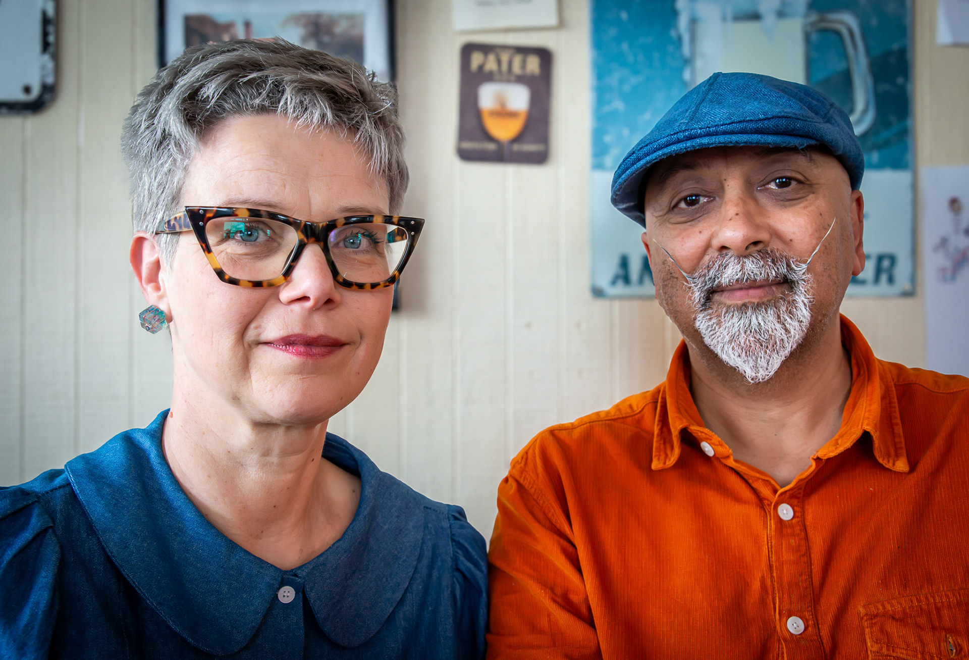 Sharon and Steve at the Just Reproach, Deal's Micropub. Sharon works in fashion and Steve is an operations manager. 13th April,