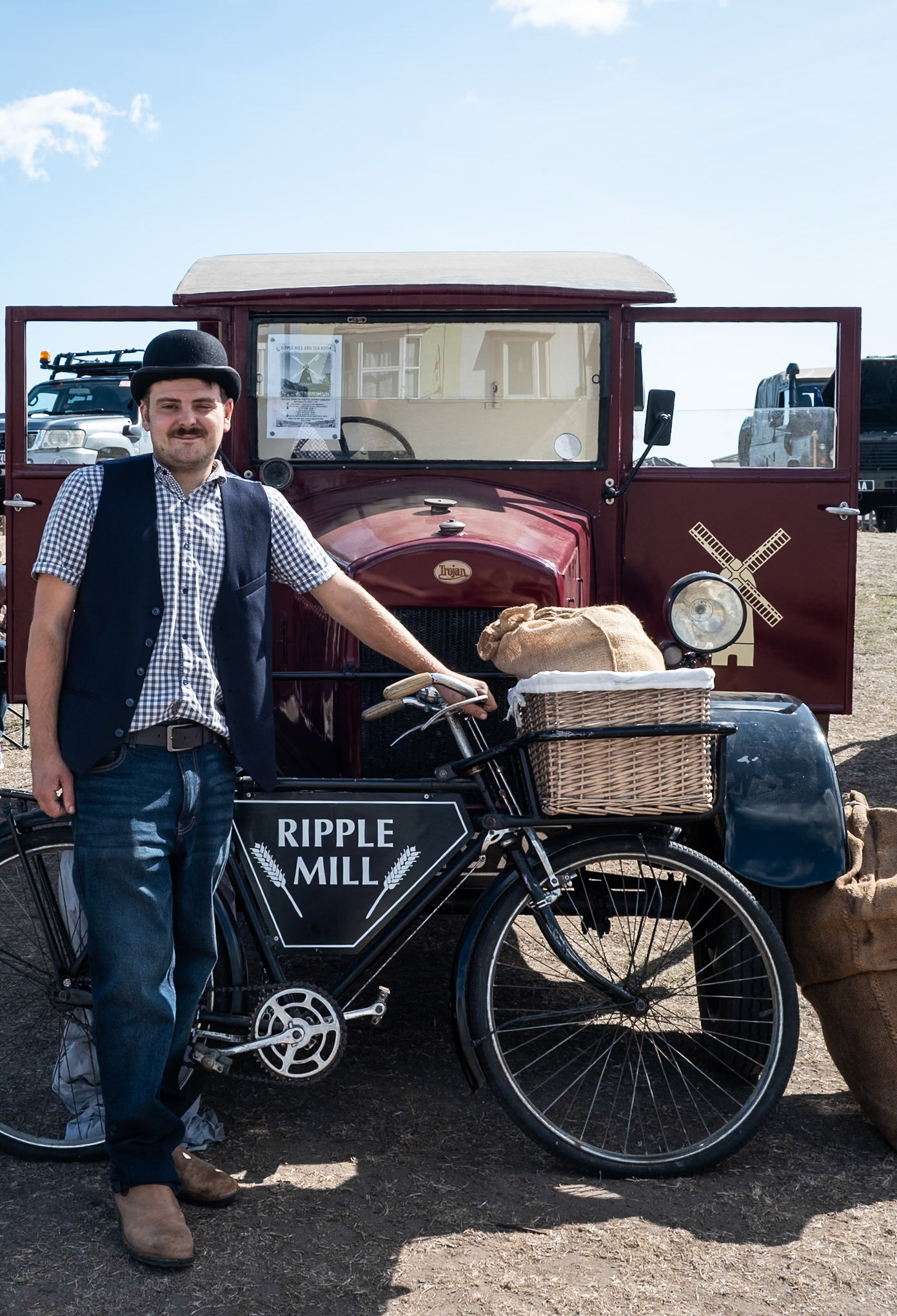 Phil of Ripple Mill, showing some of their vintage vehicles at Walmer Car Rally, 5th September, 2026.