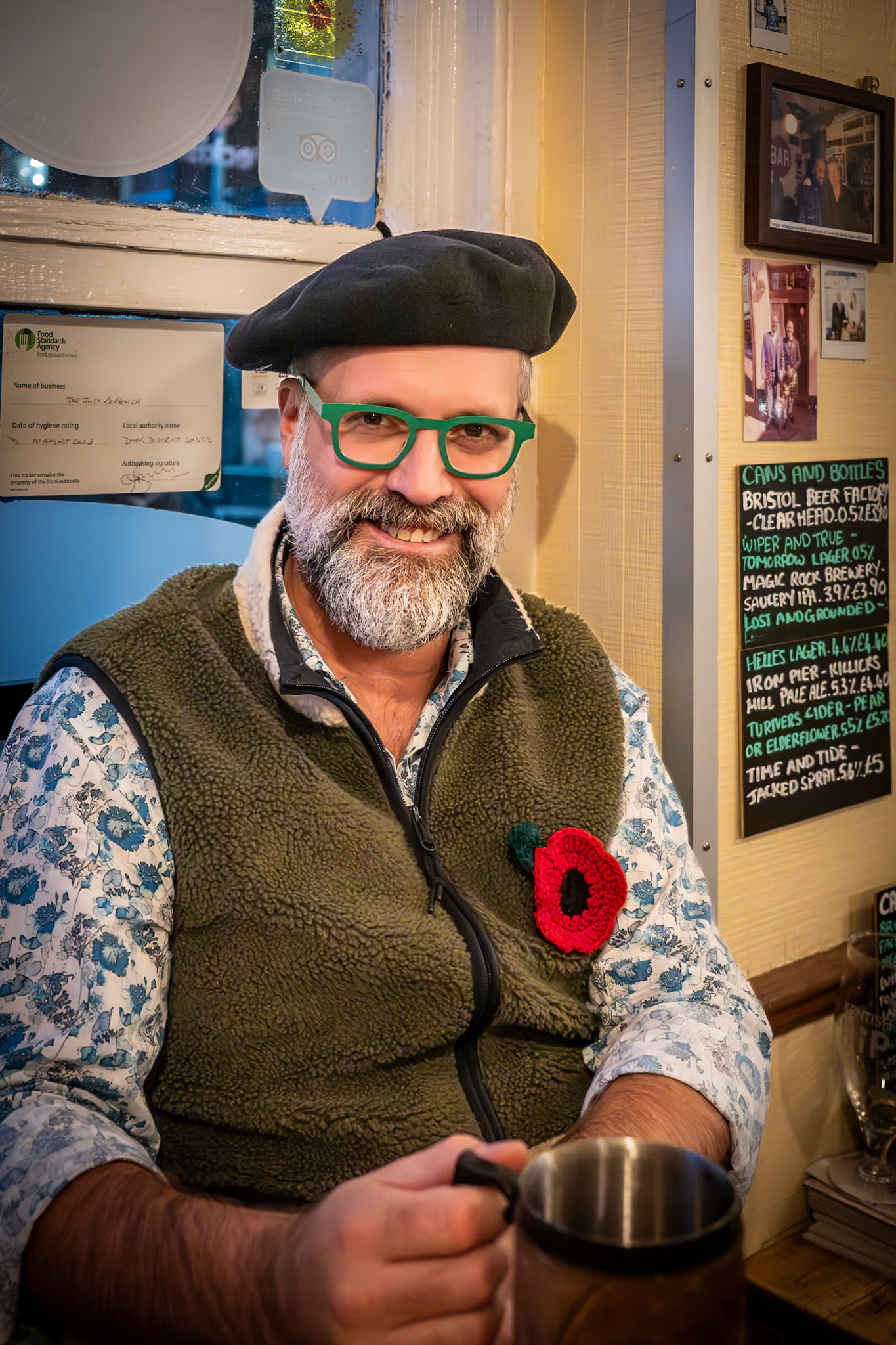 Phil, a British Airways Pilot, at the Just Reproach, Saturday, 11th November, 2023.