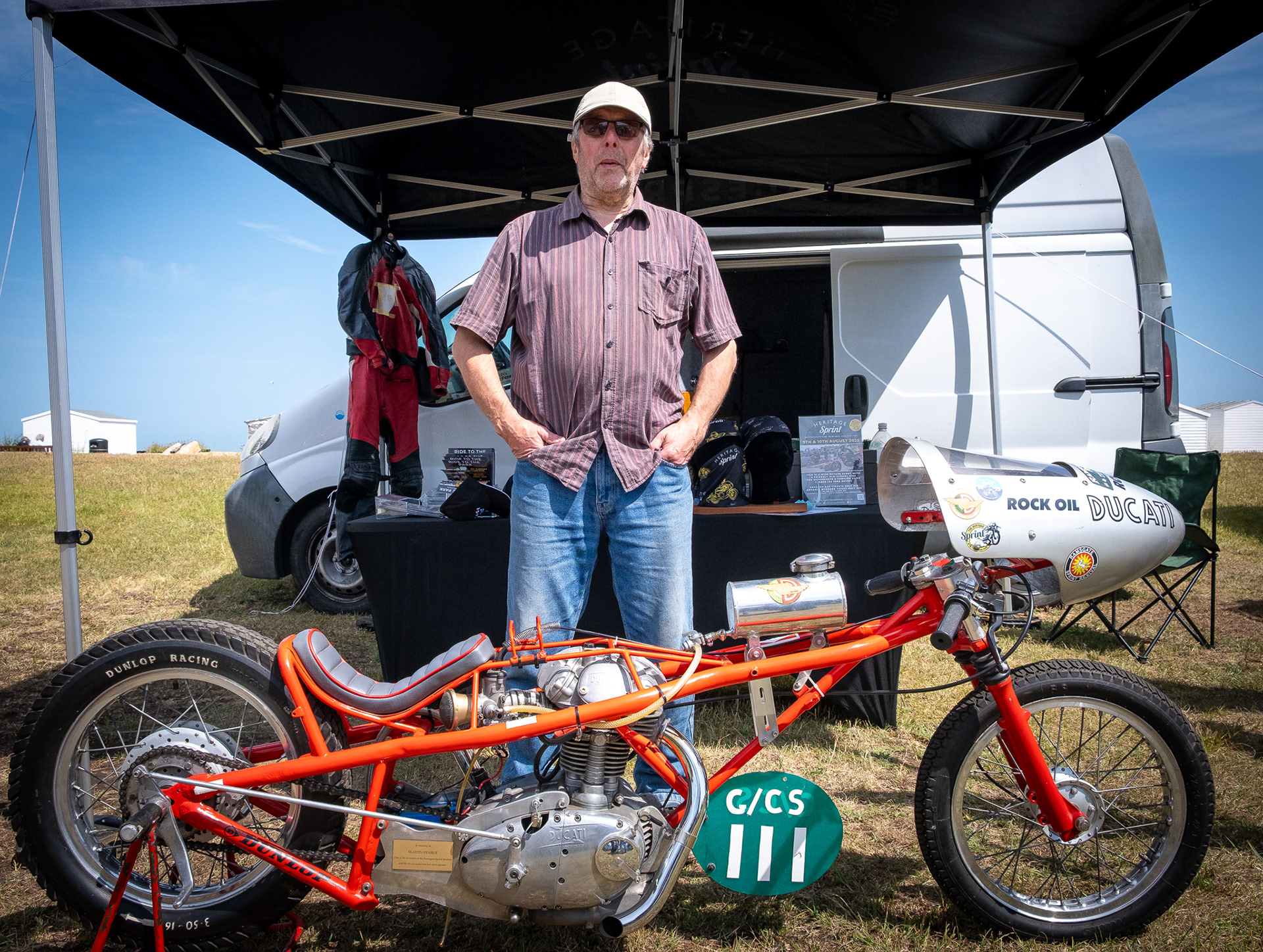 Stephen North, organiser of the Heritage Sprint Event, Betteshanger Park, 9th and 10th August, 2025. 