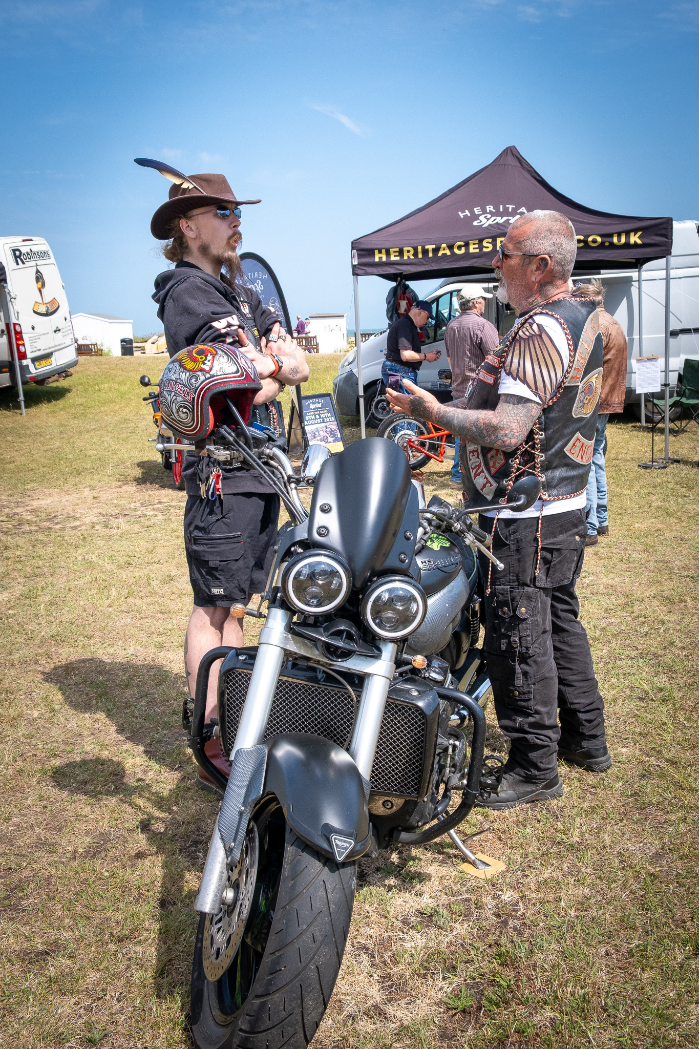 Martin and Jack, Walmer Motorbike Show, 14th June.