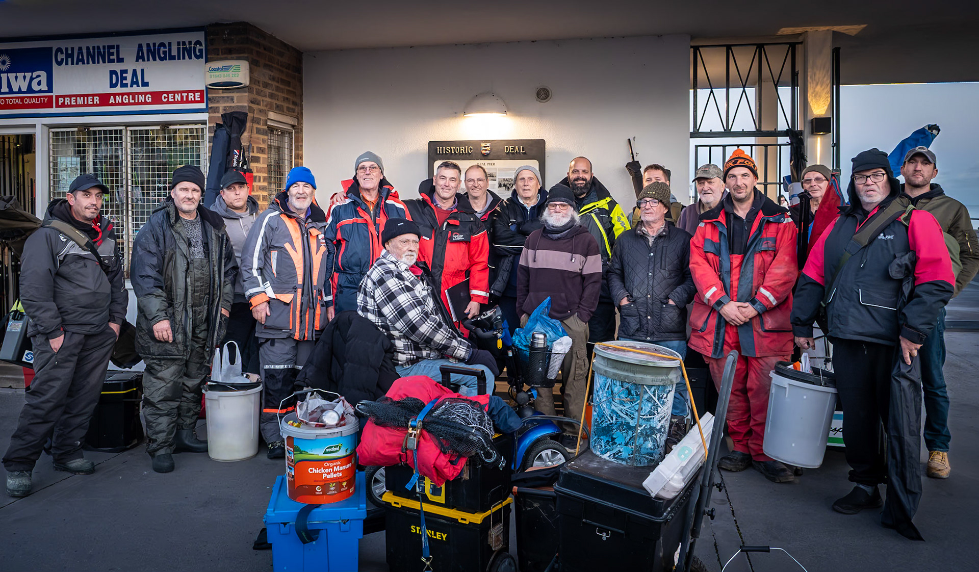 The Connie Cup fishing match at Deal Pier, Saturday, 11th November, 2023. The match was to start at 5pm and go on for 6 hours. The anglers came from all over Kent, for the 39th year of this event.
