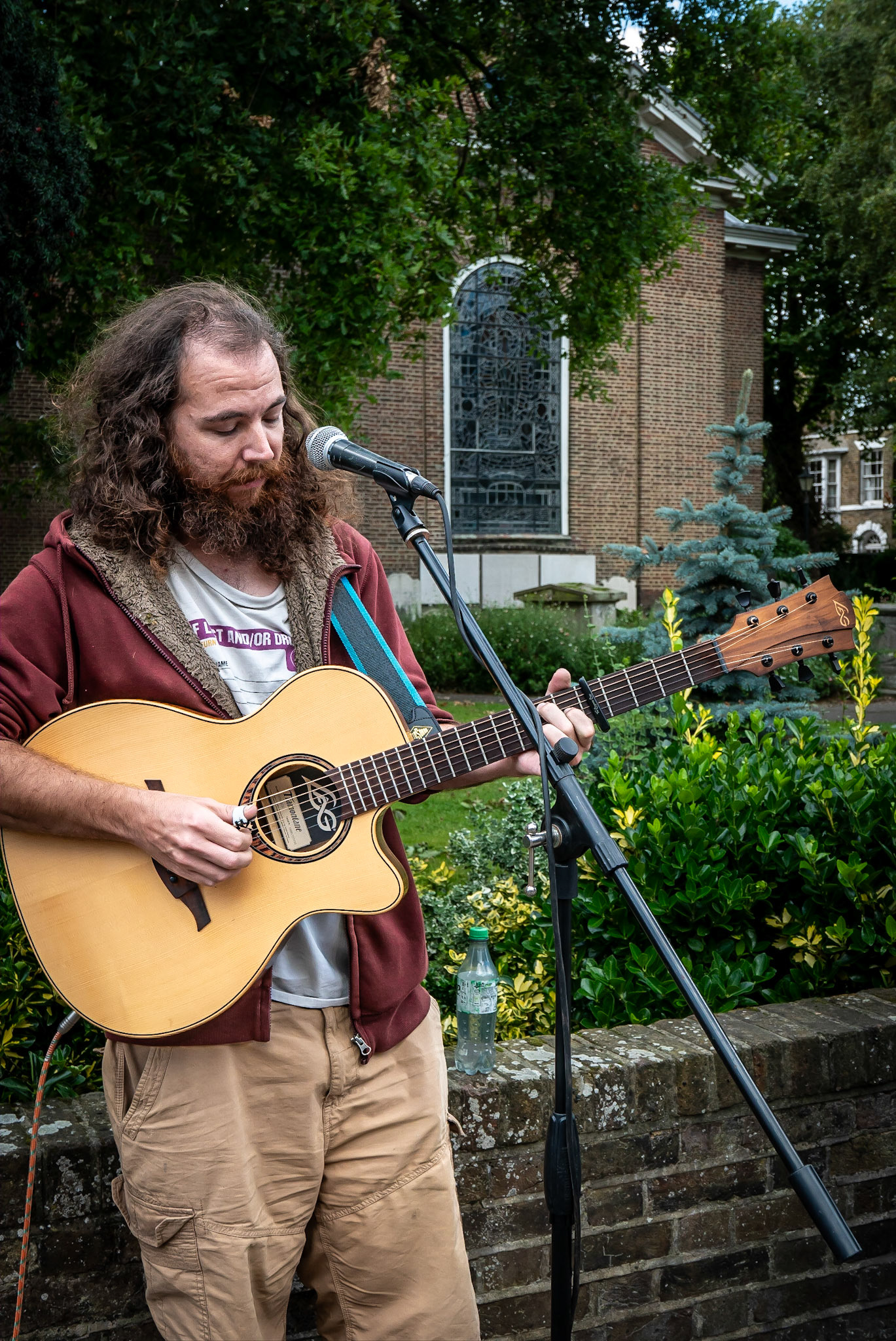 The very talented Koz Self, playing outside St Mary's Church, Deal High Street, Saturday, 23rd .