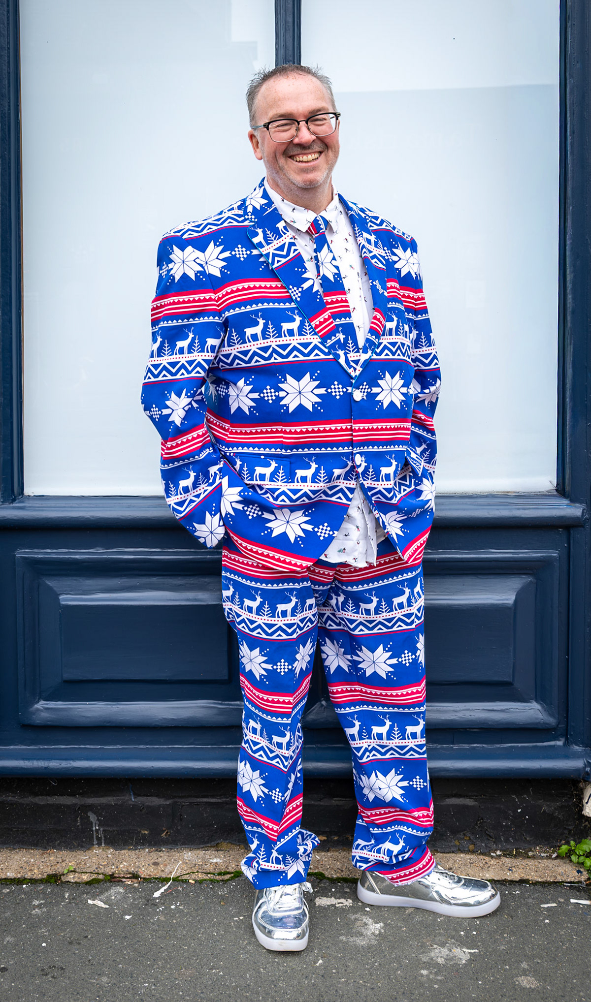 Matt has a great suit an tie but couldn't find shoes to match. Deal High Street, 20th December, 2025. 