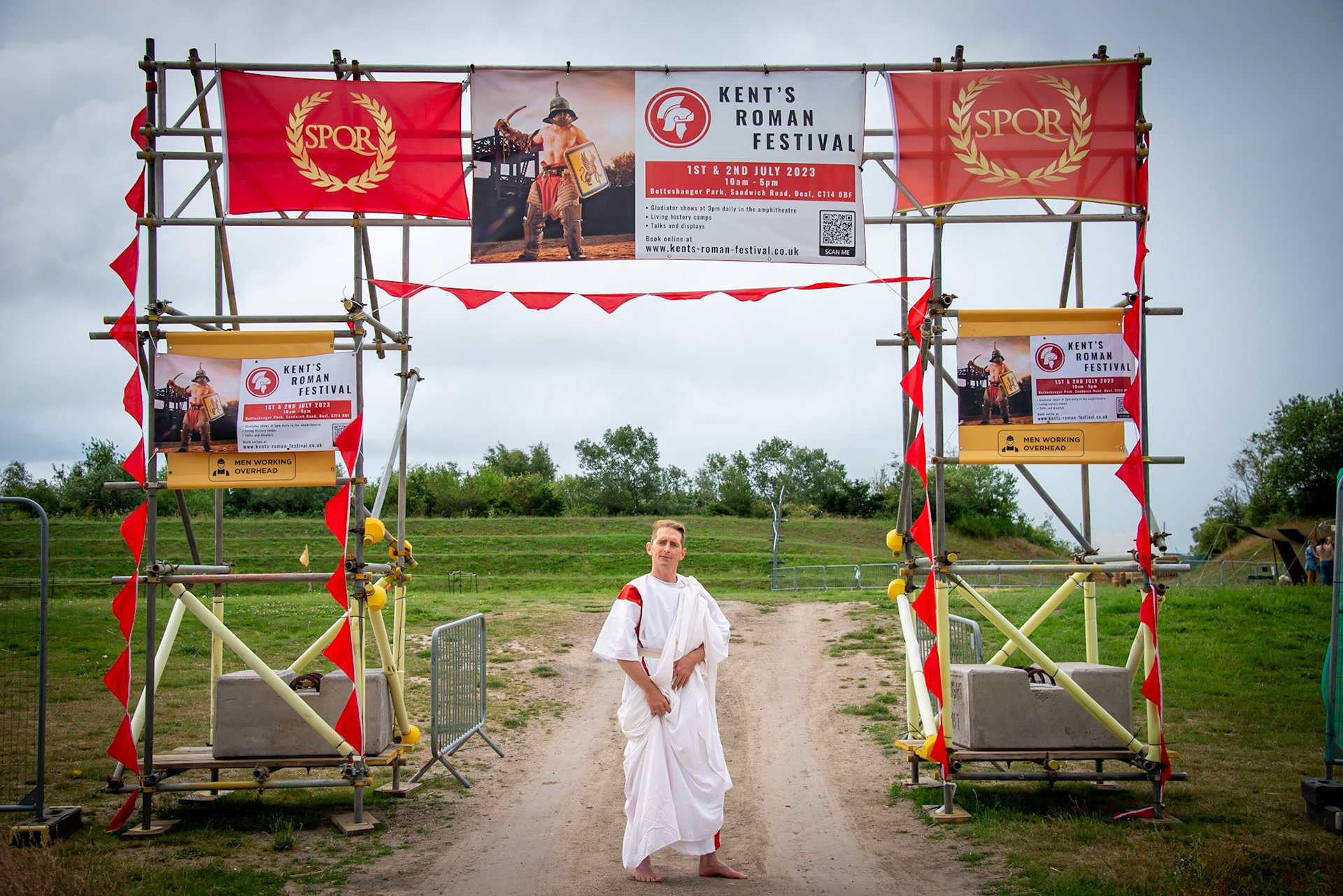 George Chittenden, Director of the History Project, opening Kent's Roman Festival