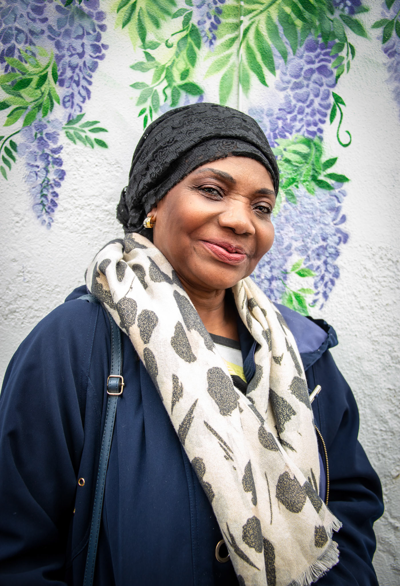 Esther, on holiday from Southend, Essex. Market Street, 9th February, 2024.