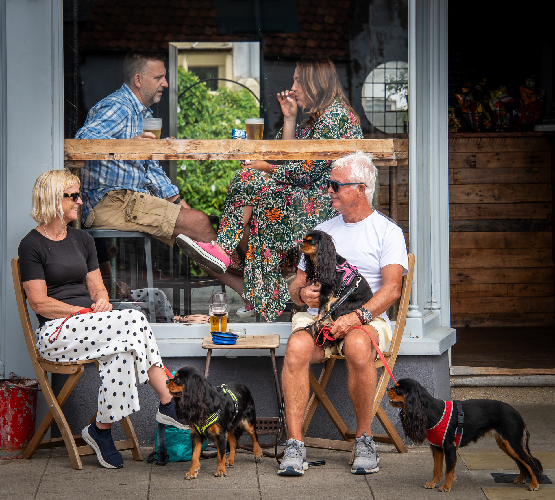 Kath and Gary outside Bloody Mary's.
