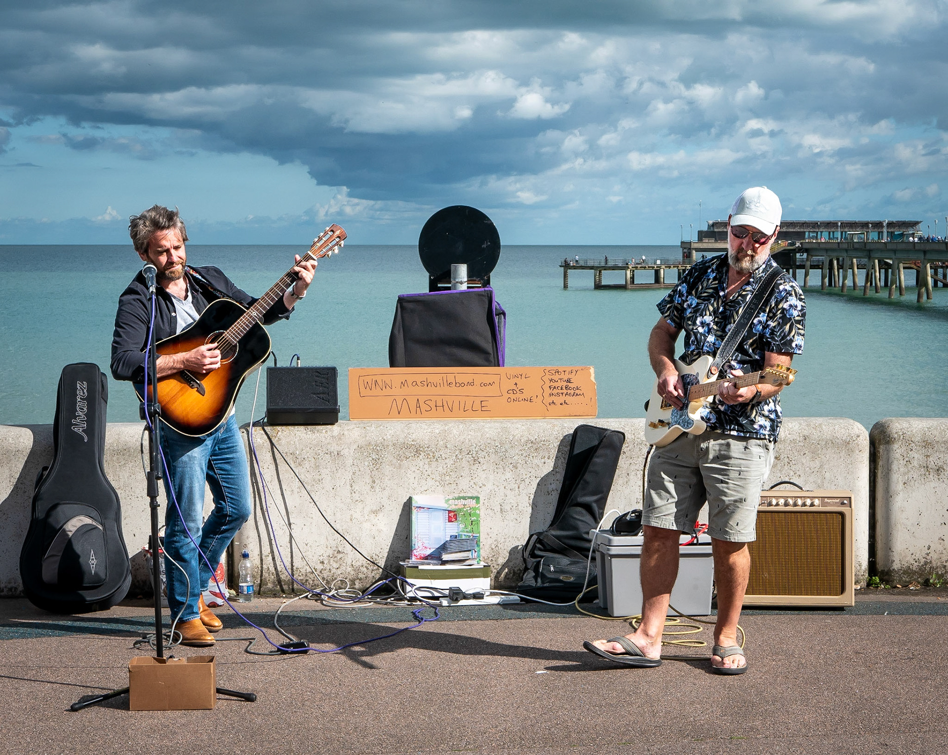 Graham Loft and Berin Riley of the excellent band Mashville, playing for free on Deal Seafront, Saturday 23rd. www.mashvilleband.com