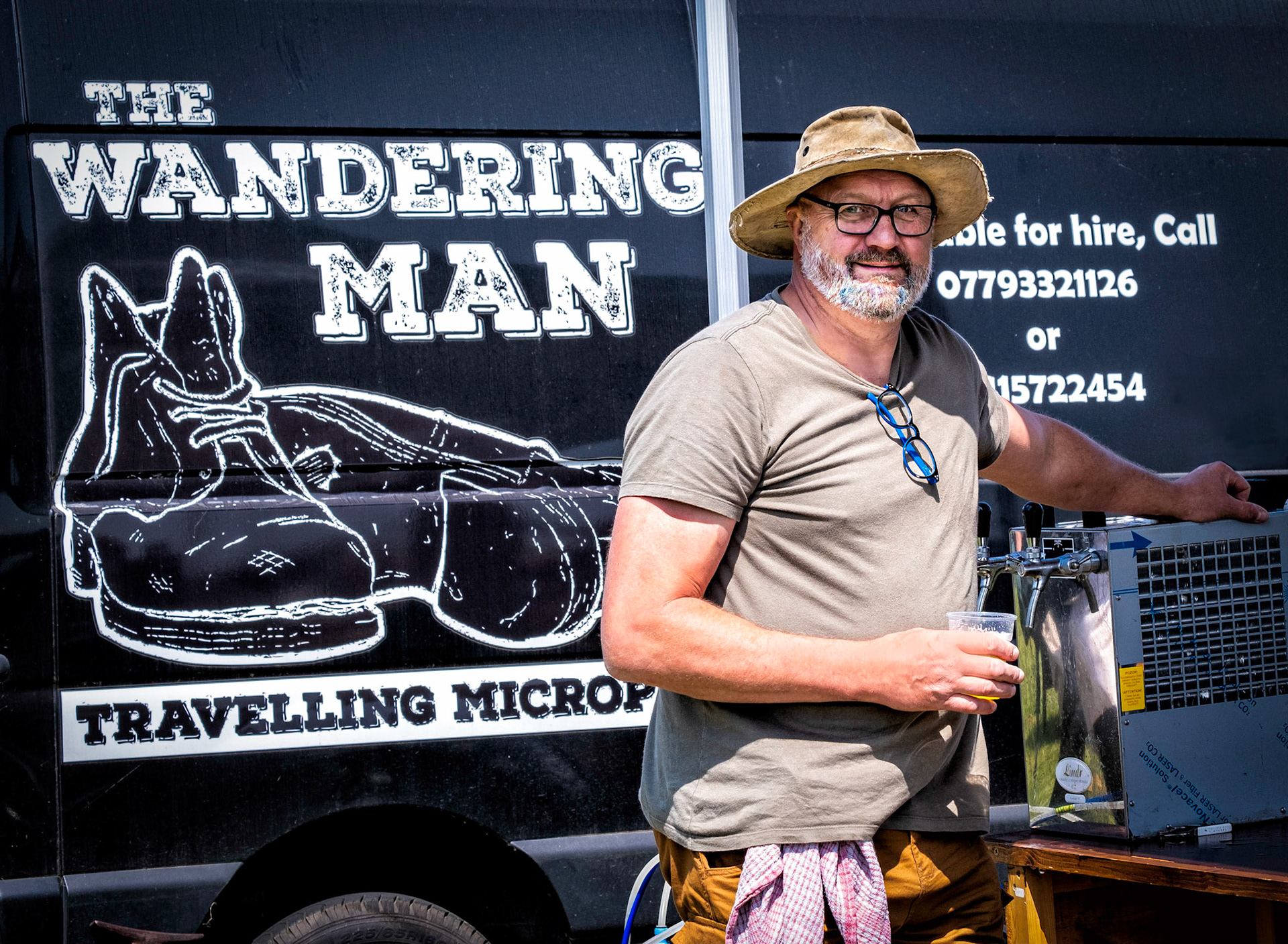 Ian, running his travelling micropub 'The Wandering Man' at the Walmer Food and Drink Festival, Saturday 27th June. Ian is also proprietor of The Freed Man Micropub, Dover Road, Walmer.