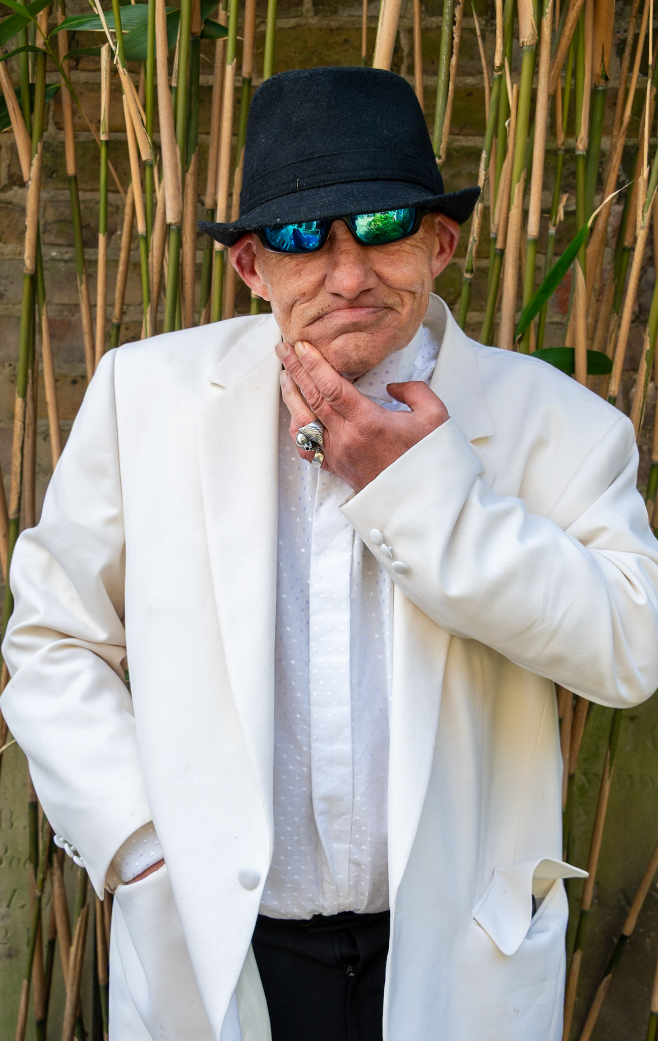 Trevor in the beer garden at the Landmark Centre, 19th April, 2025. Trevor spent his life at sea, mostly in the merchant navy and other "nefarious stuff". 