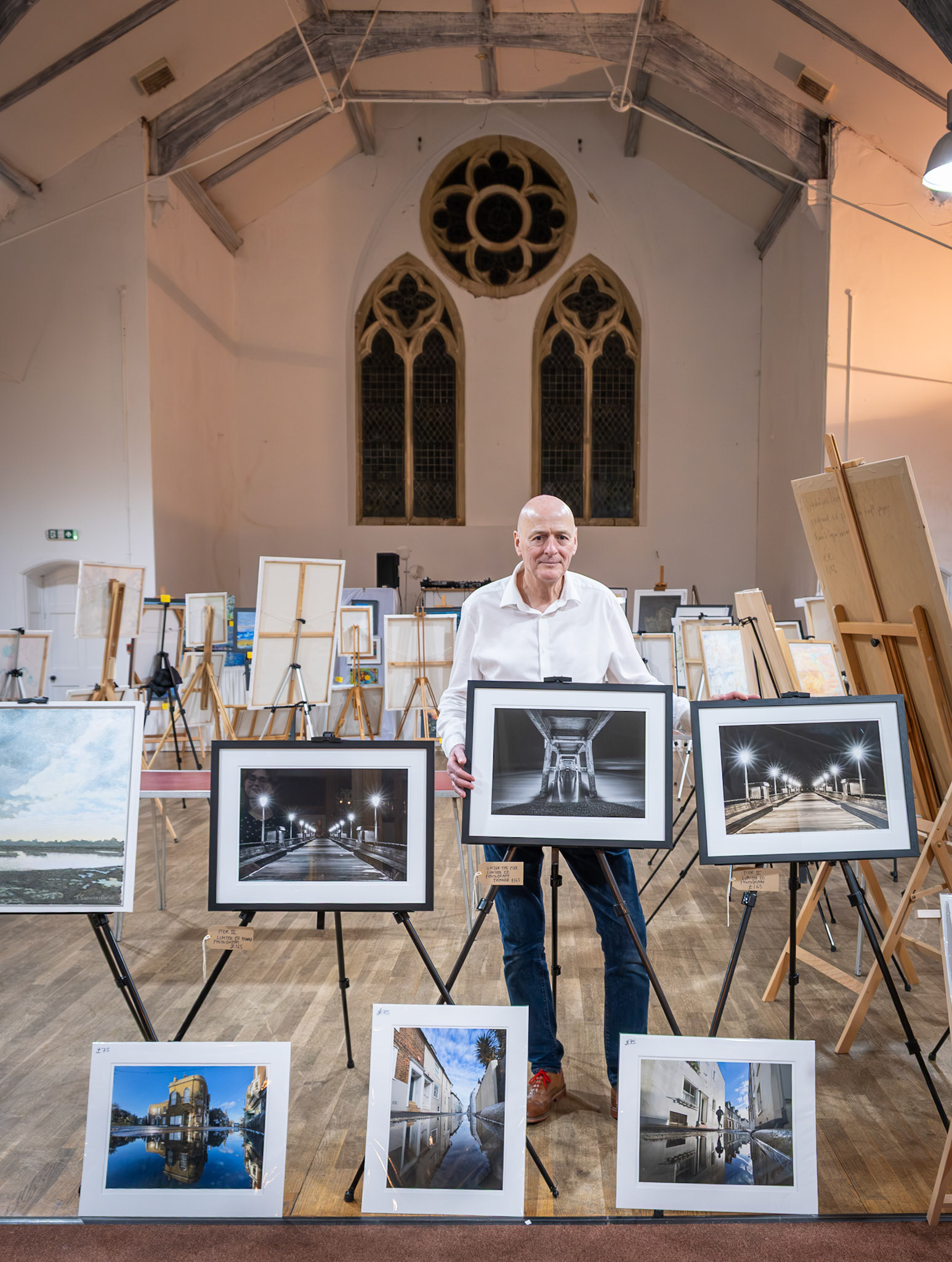 Peter Fleming, a photographer who recently moved to Deal, showing his photographs at the Landmark Centre, 19th December, 2025.