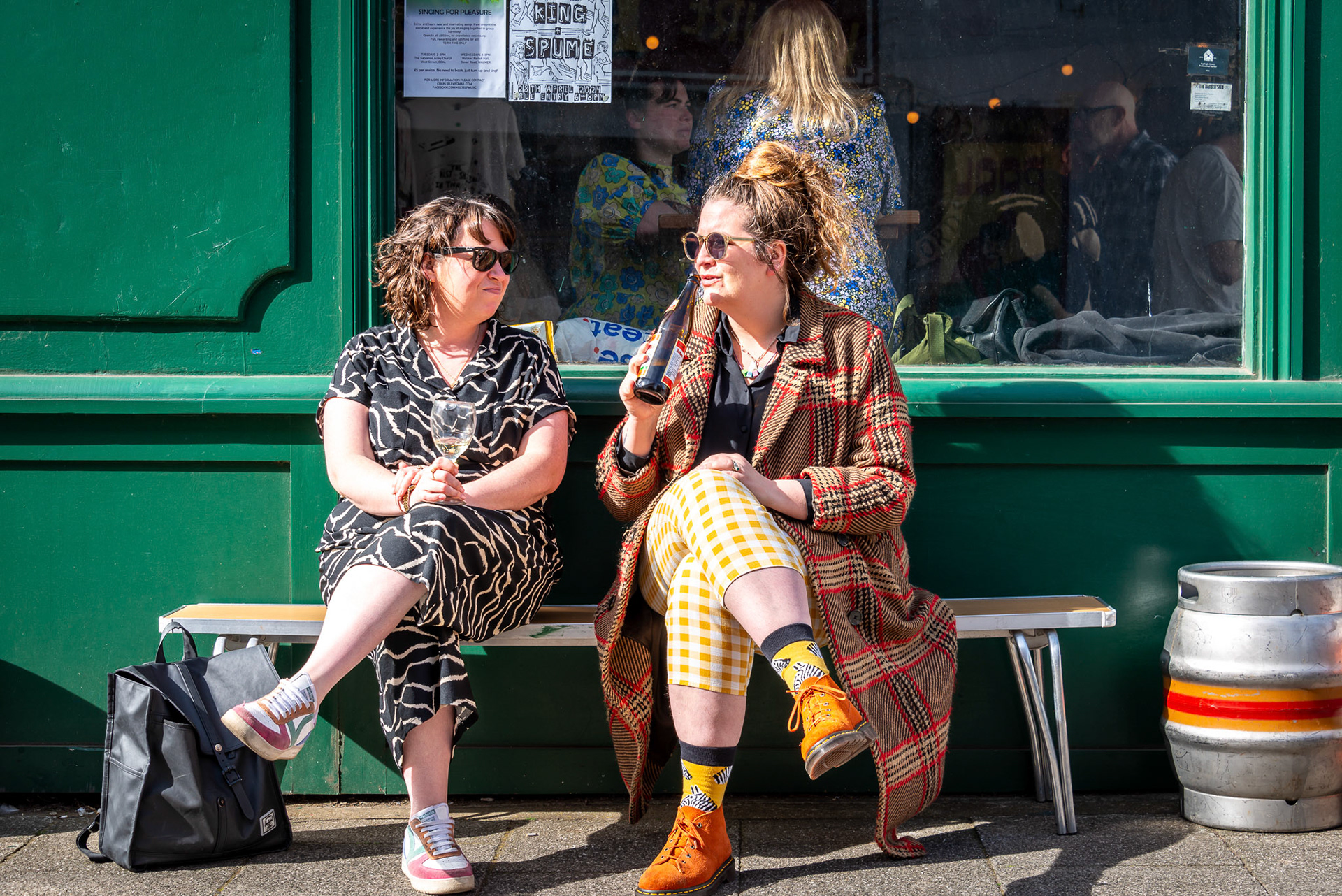 Juliet, a retail manager, and Imogen, an art teacher and digital artist. Smugglers Records, King Street, 13th April.