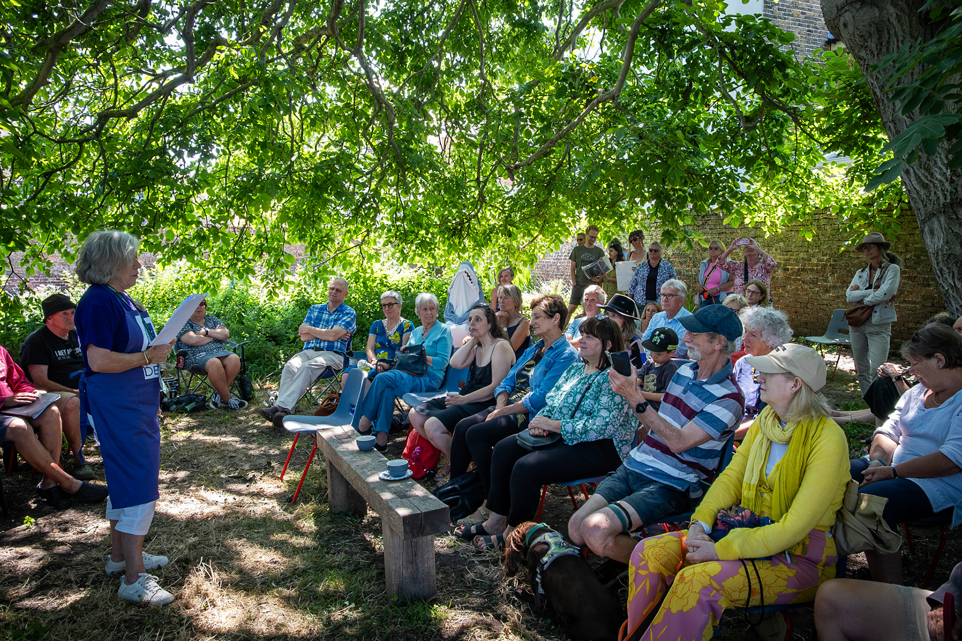 Poetry readings at the Captains Garden Open Day 