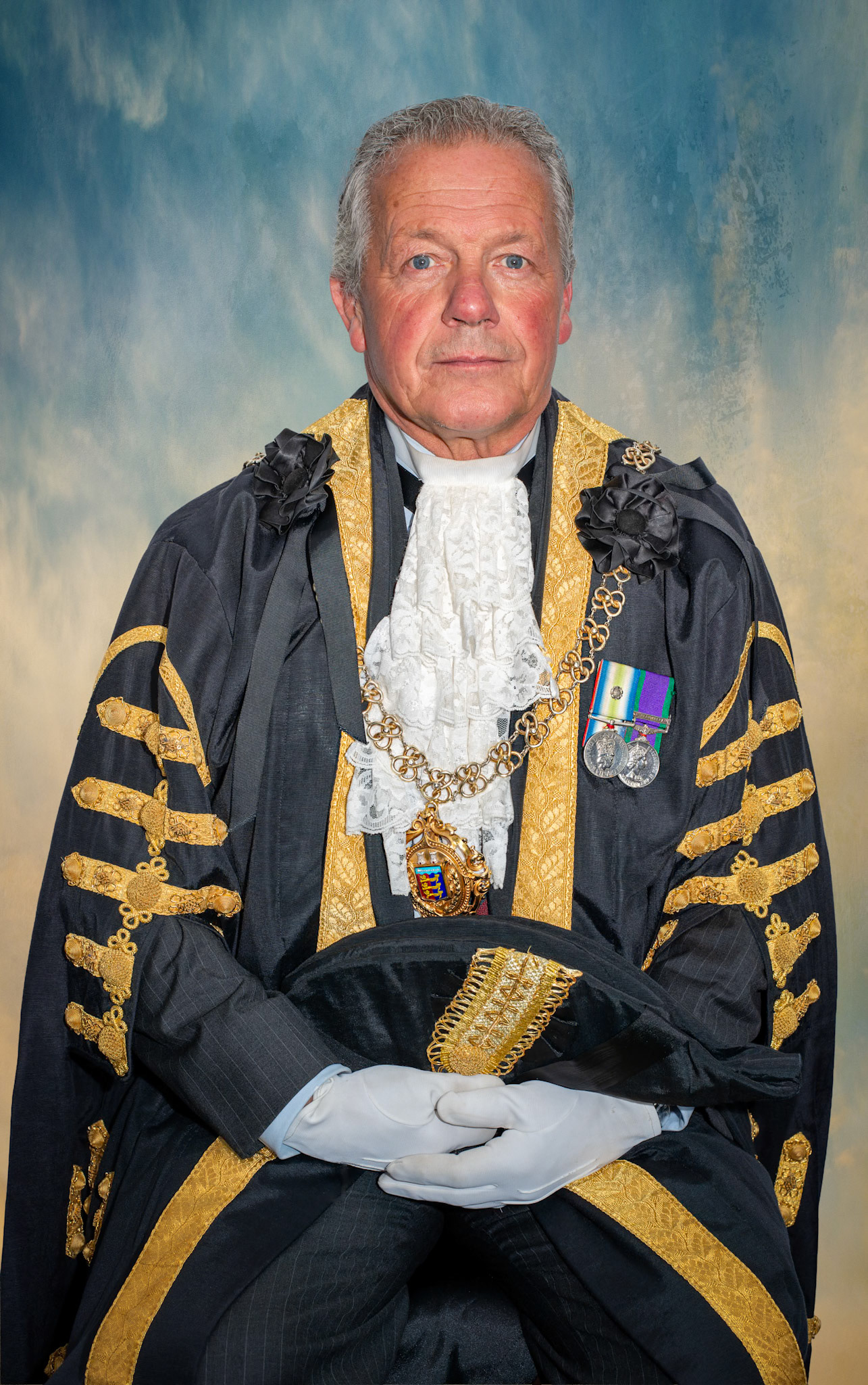 Oliver Richardson, The Worshipful Mayor of Deal and Member of Dover District Council and Kent County Council. Oliver was formerly in the Welsh Guards 1980-1993. Oliver served in the Falklands Conflict and had two tours of Northern Ireland. The Strand, Walmer, 24th May, 2025.