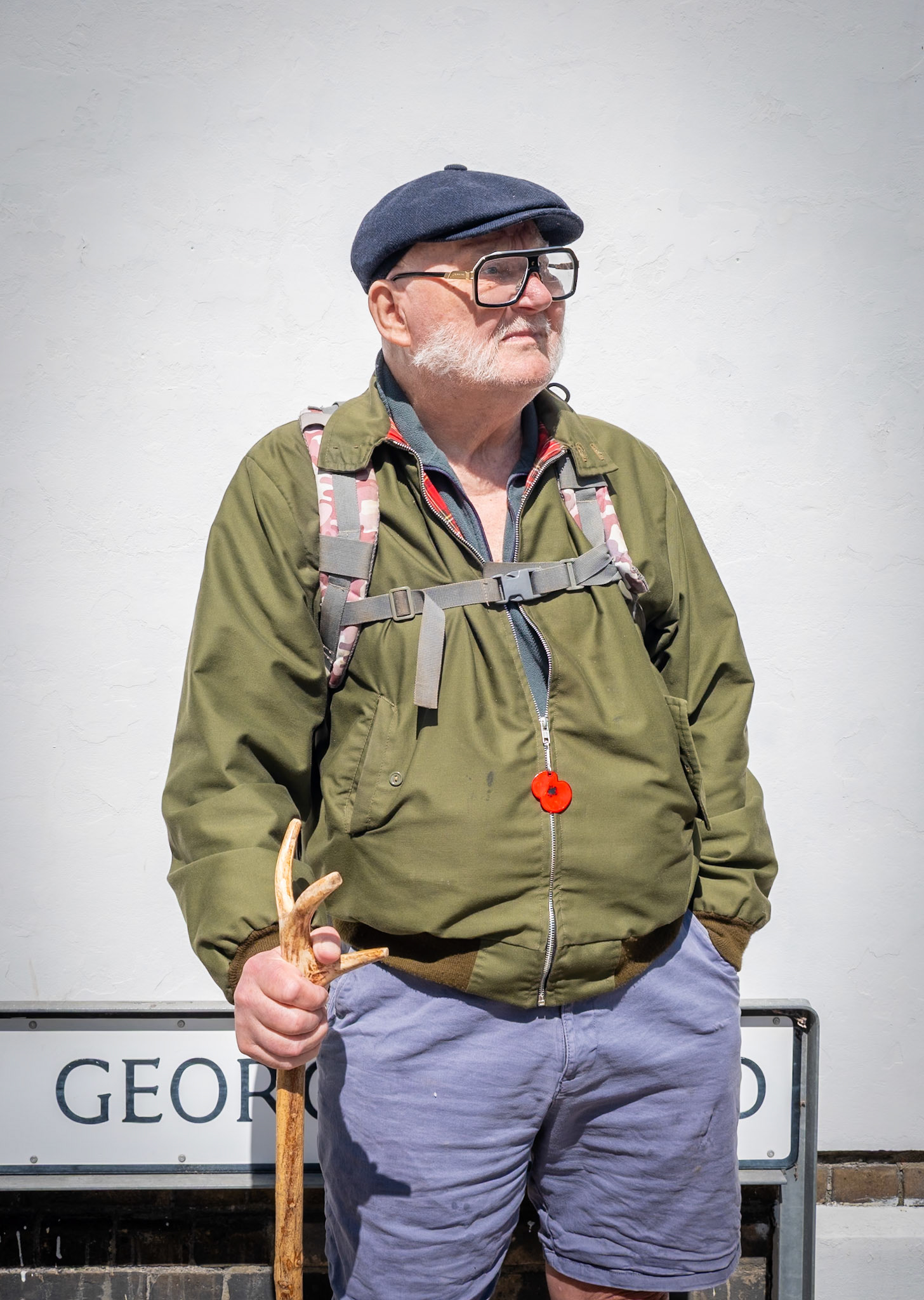Tom, a former lorry driver, walking to the market, 25th April, 2026.