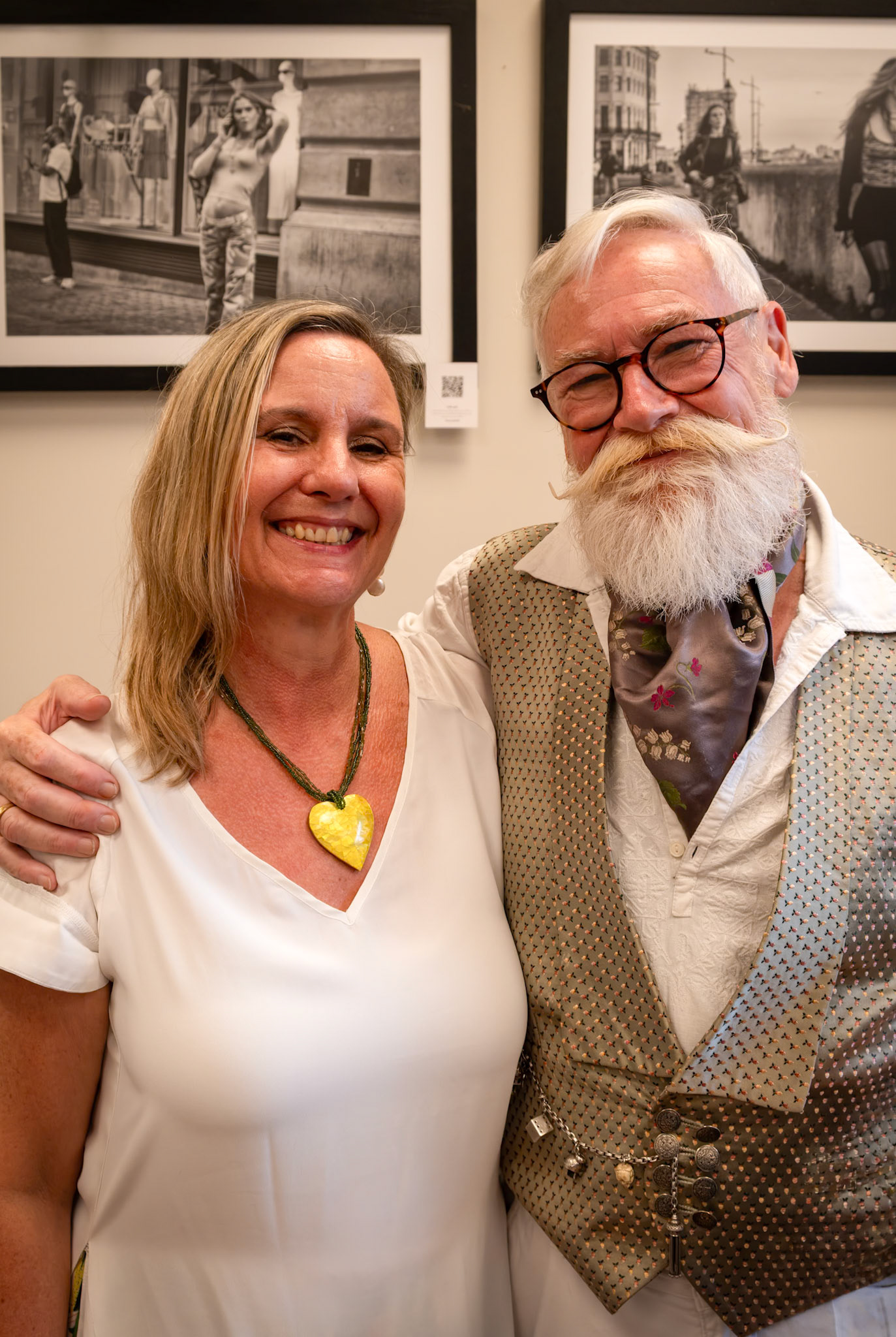 Dawn and Ken at Joe Navin's Private View of his exhibition Street and Landscapes at Lole Wellness Cafe, 8th August, 2026. 