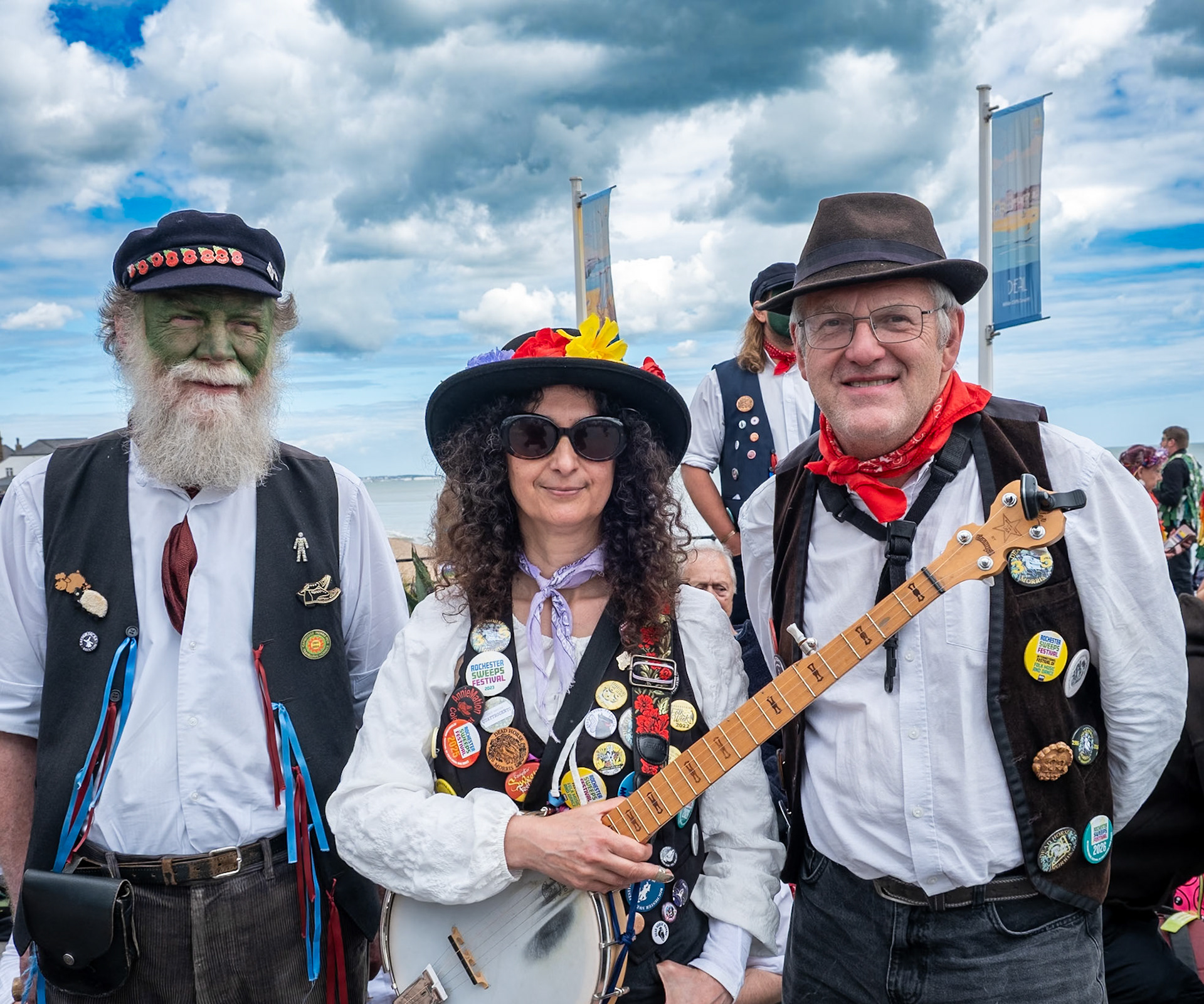 Dead Horse Morris Dancers visiting from Whitstabl. Deal Pier, 26th May, 2026. https://deadhorse.org.uk/