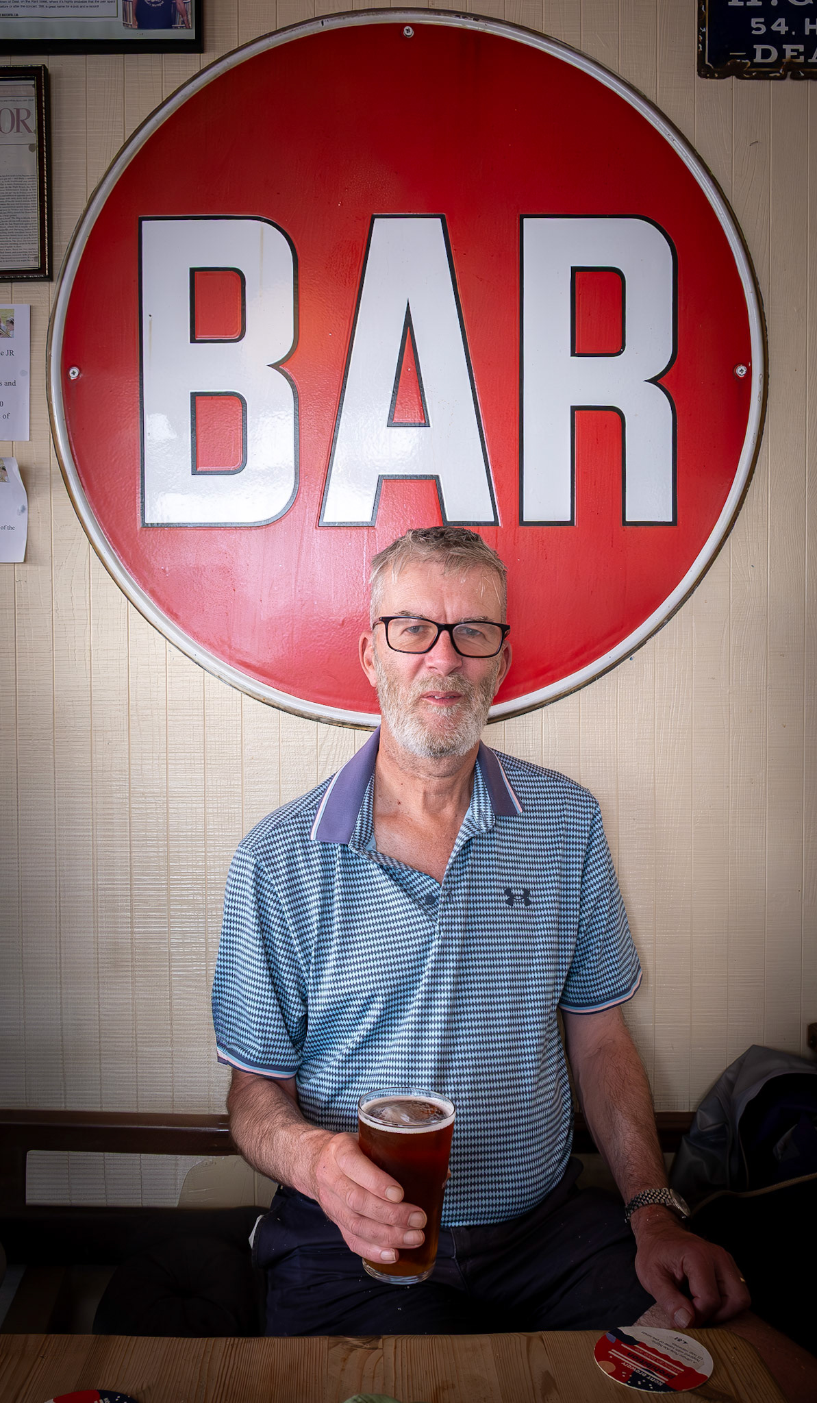 David, a former Civil Servant and golfer. The Just Reproach: Deal's best micropub, King Street, 19th July, 2025.