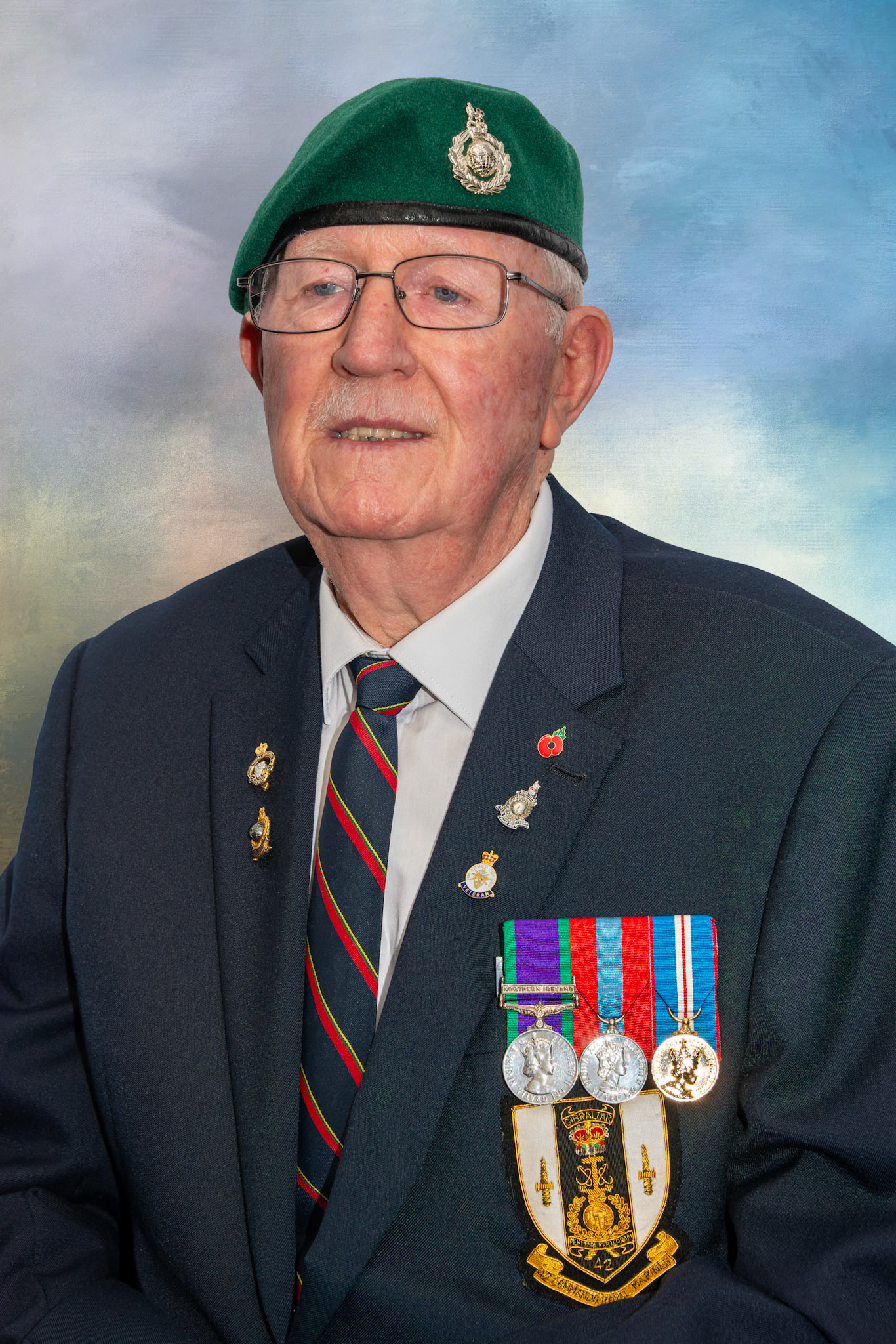 Bob Davies, a former Marine Commando who served in Singapore, Northern Ireland and Malta, between 1966 and 1974. Subsequently, Bob was a Prison Service Warden at Dover Borstal. Marines Association, The Strand, Walmer, 16th May, 2025.