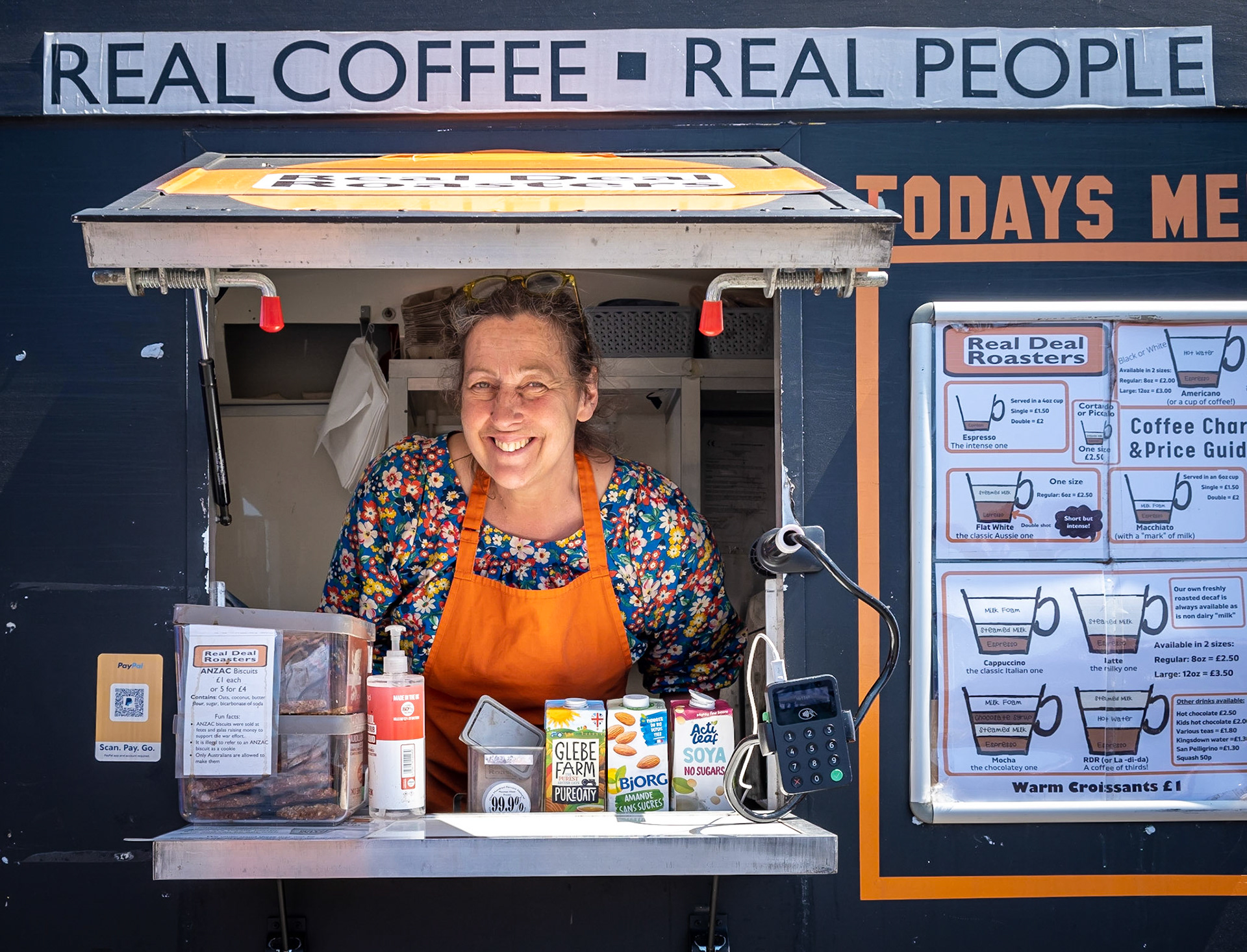 Emma of Real Deal Roasters at Deal Market, 3rd June.