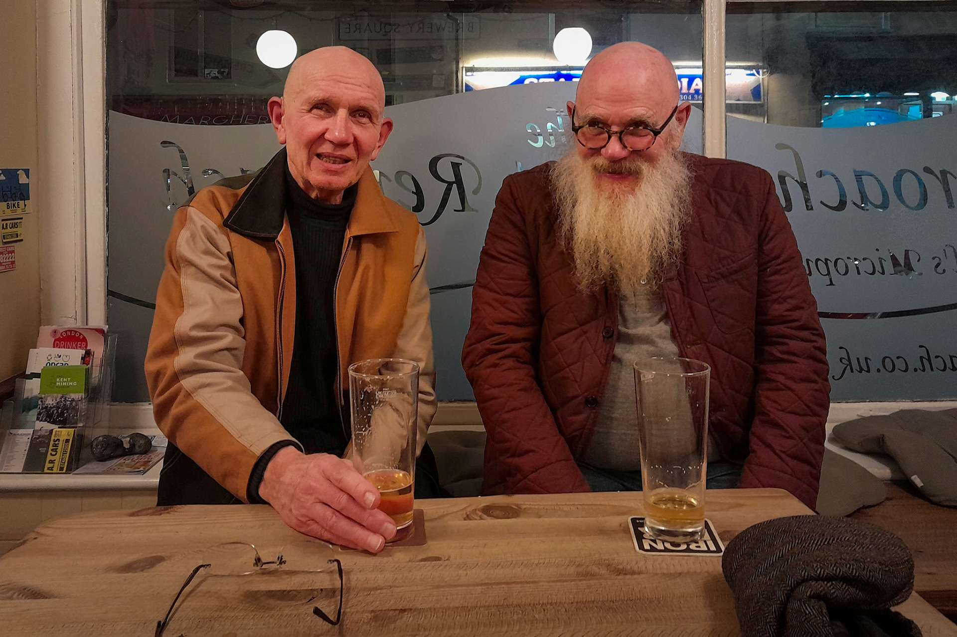 John and Anthony, brothers and DFLs (Down From London) in the Just Reproach, Deal's original micropub.. John is a solicitor and Anthony is a lecturer in computer science.