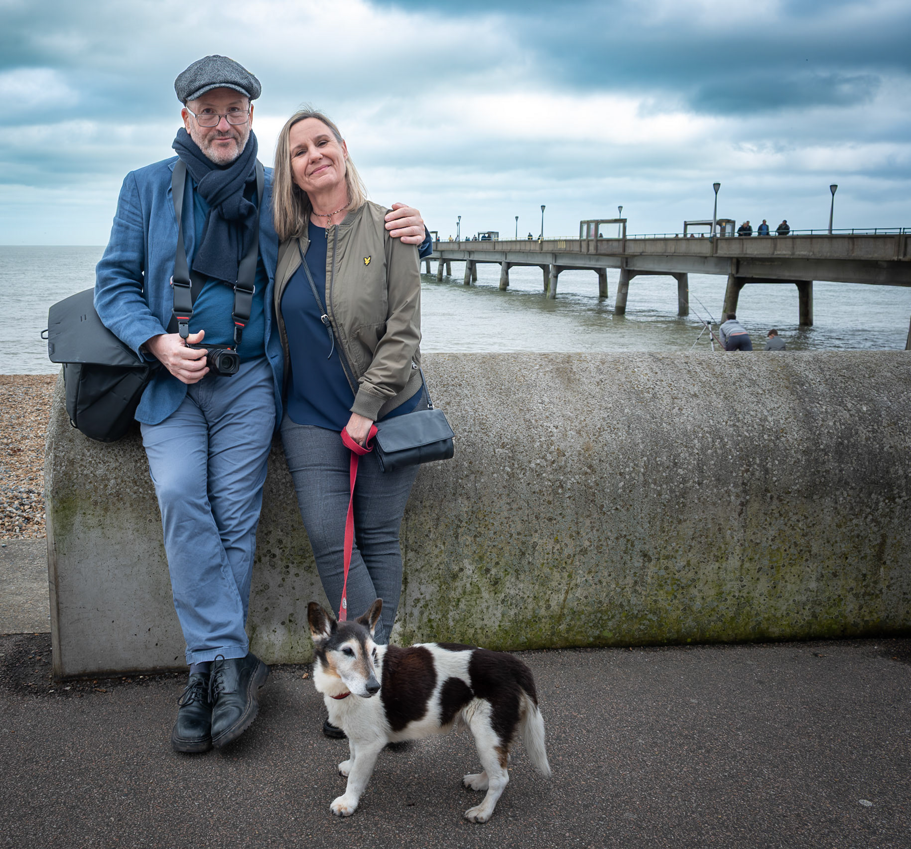 Dawn and Bill taking Joe for their usual Saturday stroll. Dawn works for Kent Social Services. Joe runs a company building websites. Bill is retired. 21st Feb.