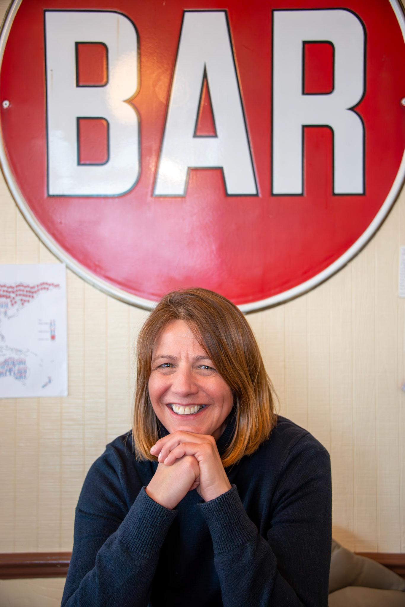 Jo, a pharmacology researcher at the Just Reproach, Deal's Micropub, King Street, 17th February, 2024.