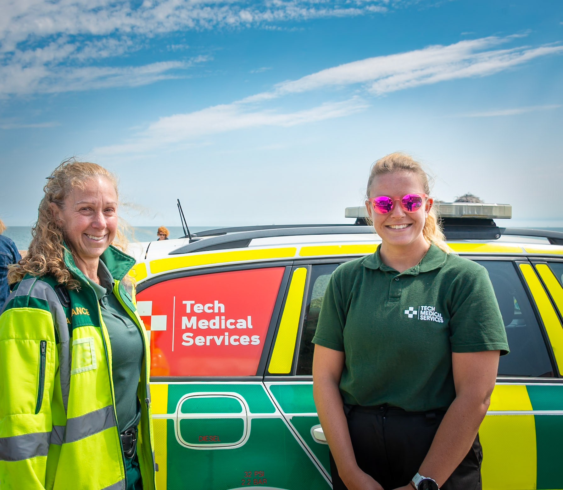 Nicola and Sophie providing medical support at the Deal Food FEstival, 2nd May, 2025. 