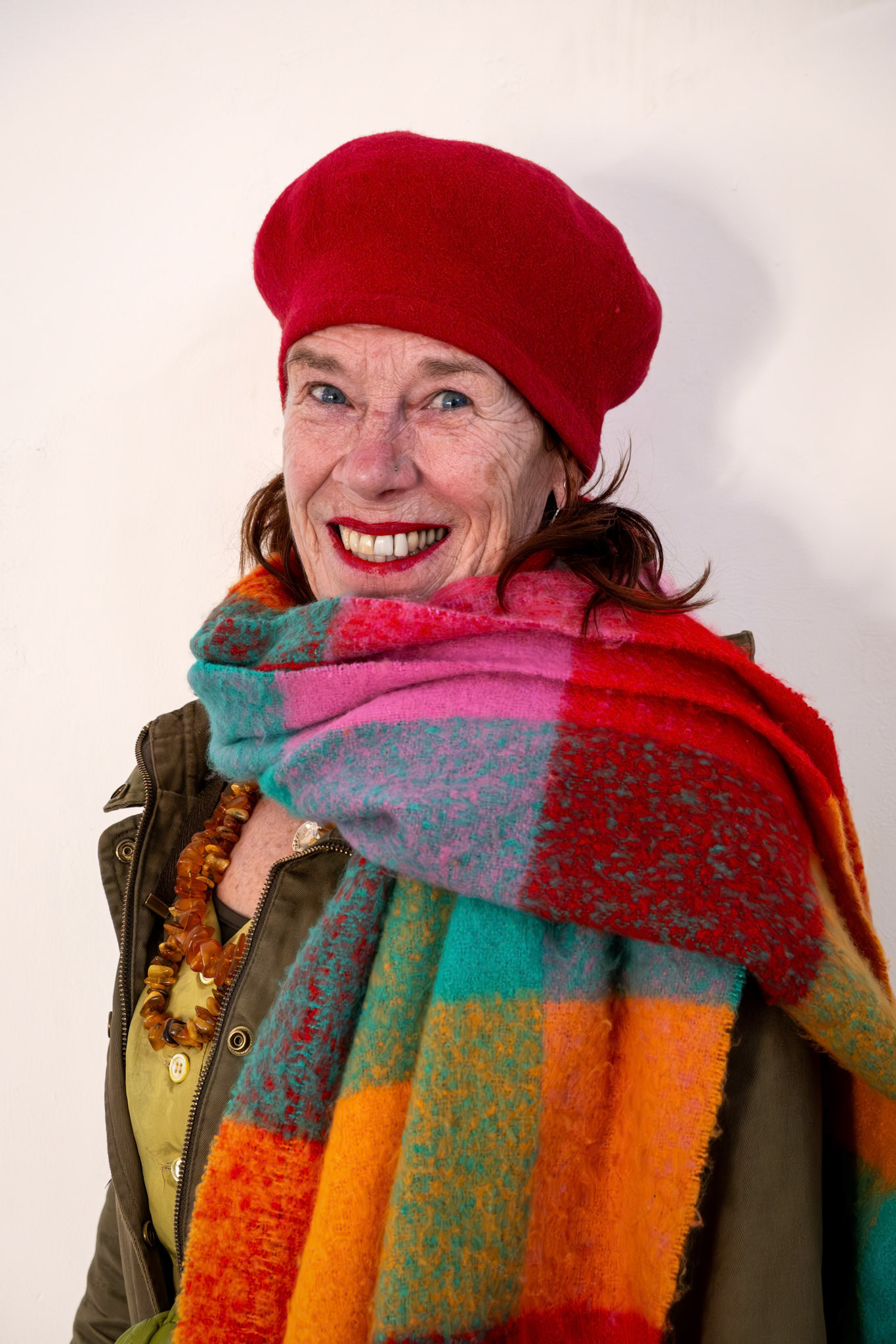 Janice, a sculptor and maker of large public artworks in glass and ceramics. Makers Market, Landmark Centre, 13th December, 2025. 